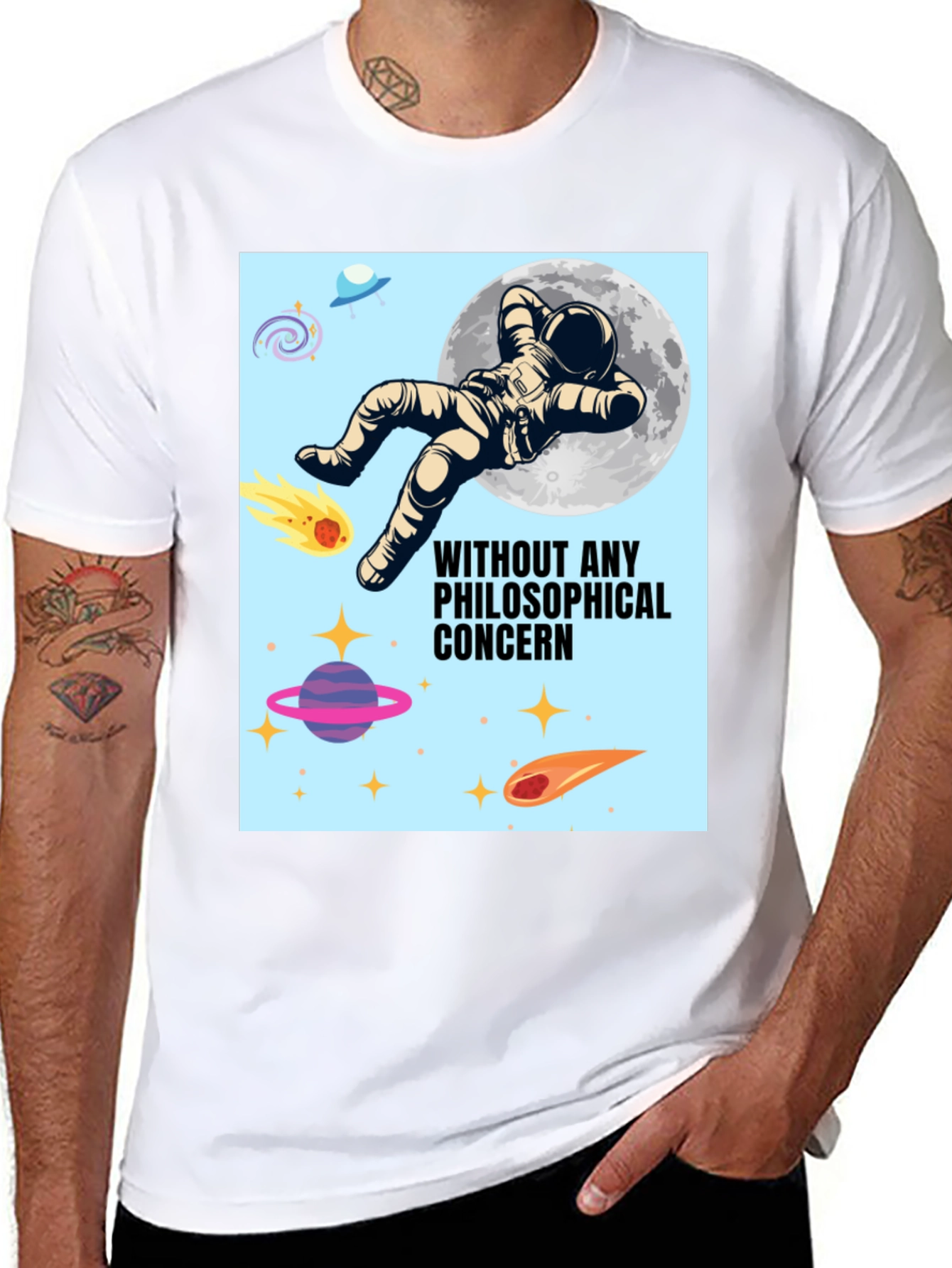 Philosophical Astronaut Black T-Shirt
