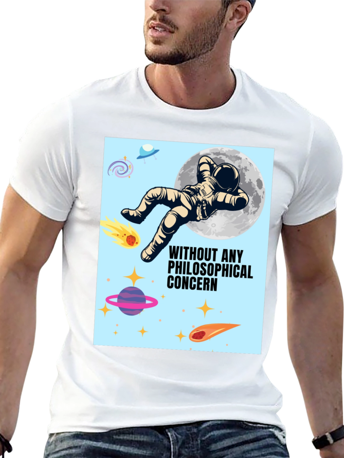 Philosophical Astronaut Black T-Shirt