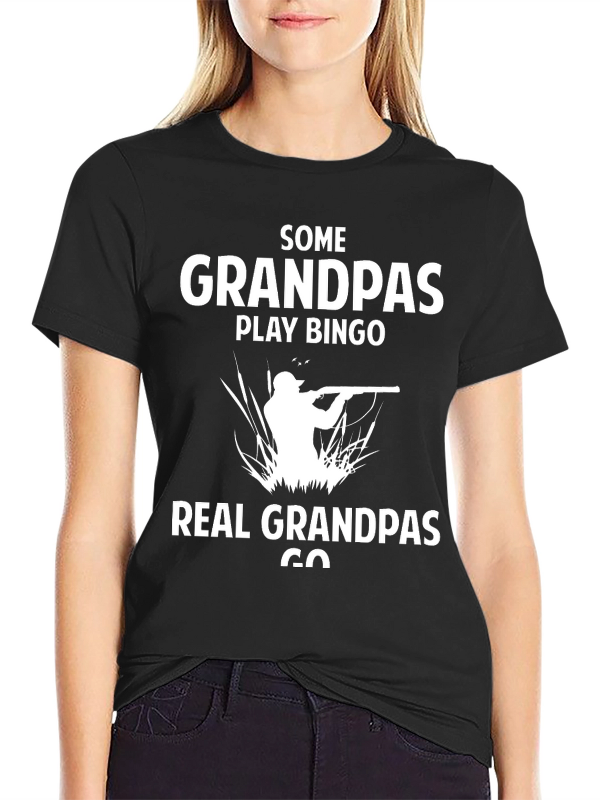 Real Grandpas Go Hunting T-Shirt - Funny Grandpa Gift