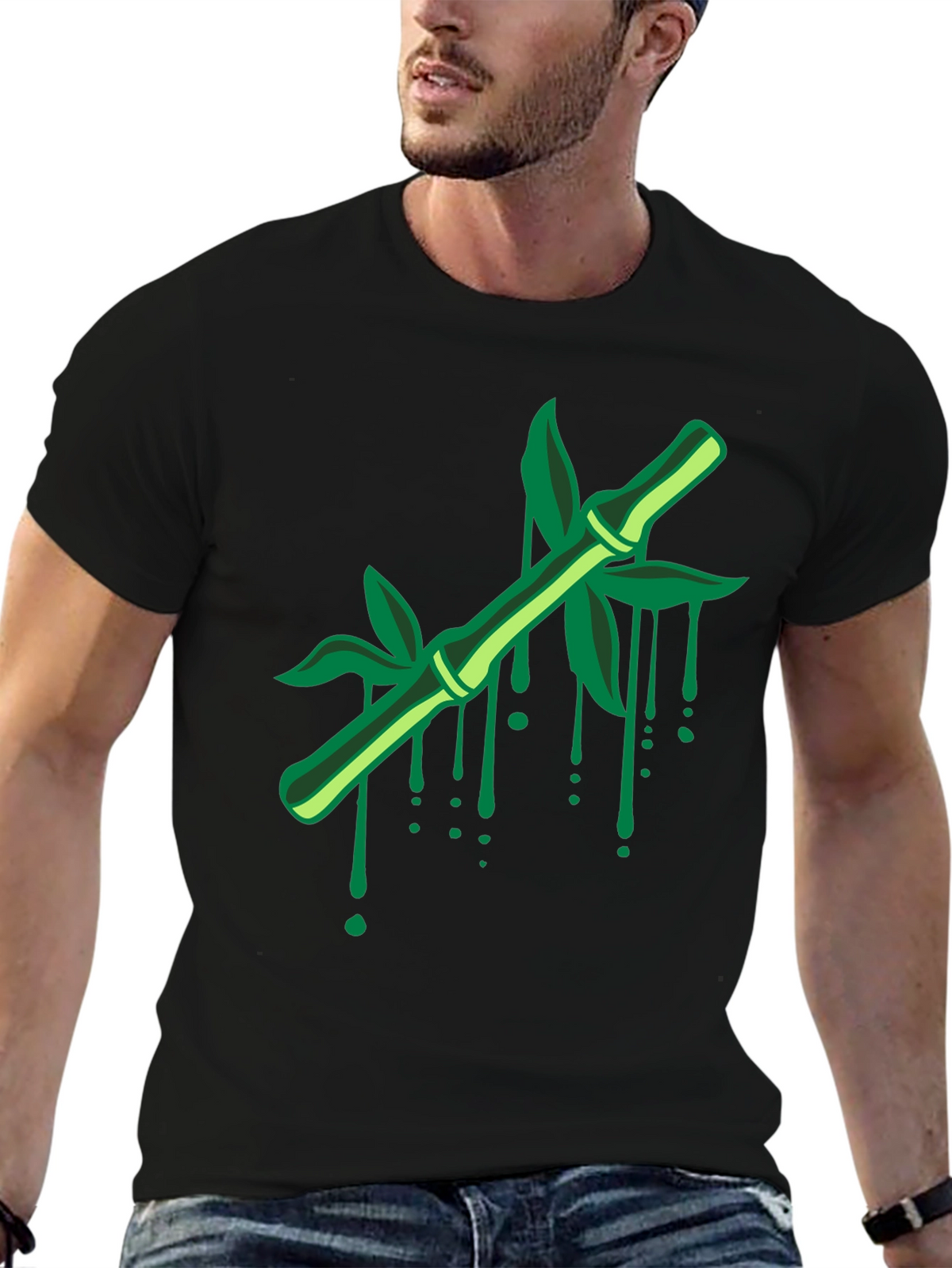 Bamboo Graphic Print T-Shirt