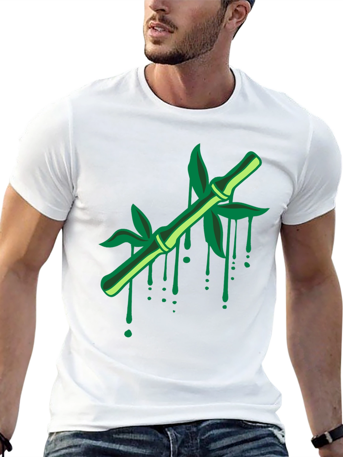 Bamboo Graphic Print T-Shirt