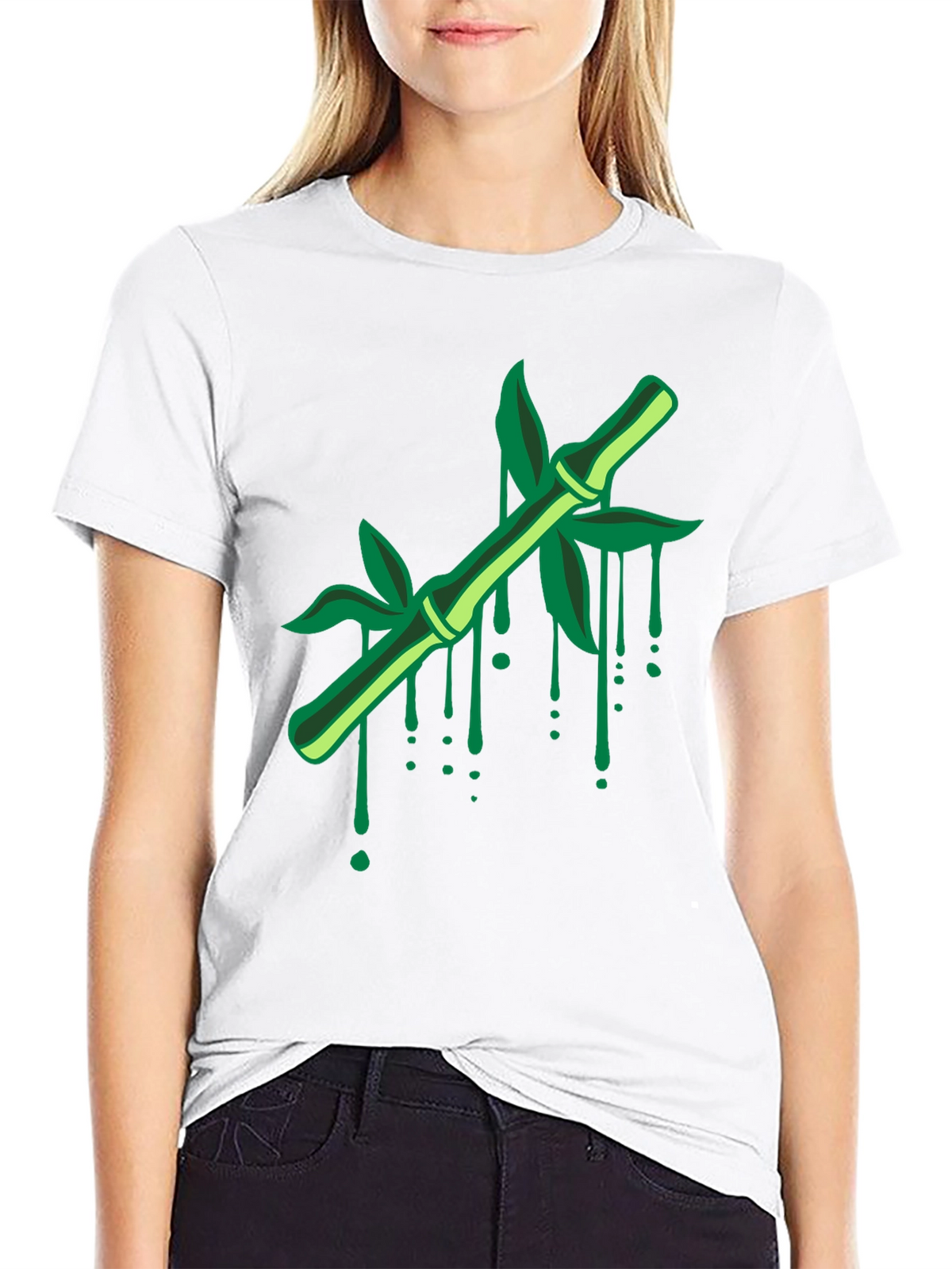 Bamboo Graphic Print T-Shirt