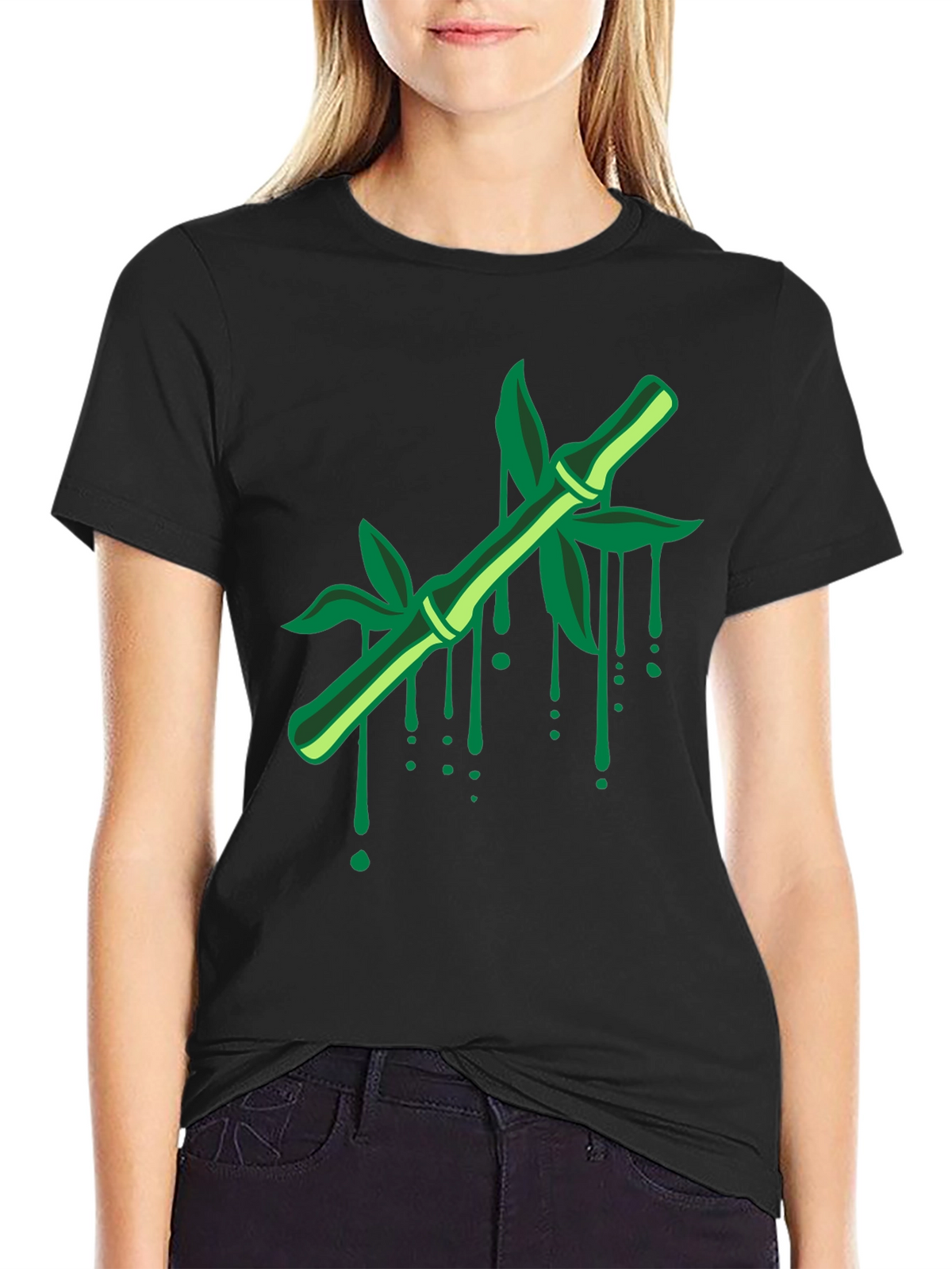 Bamboo Graphic Print T-Shirt
