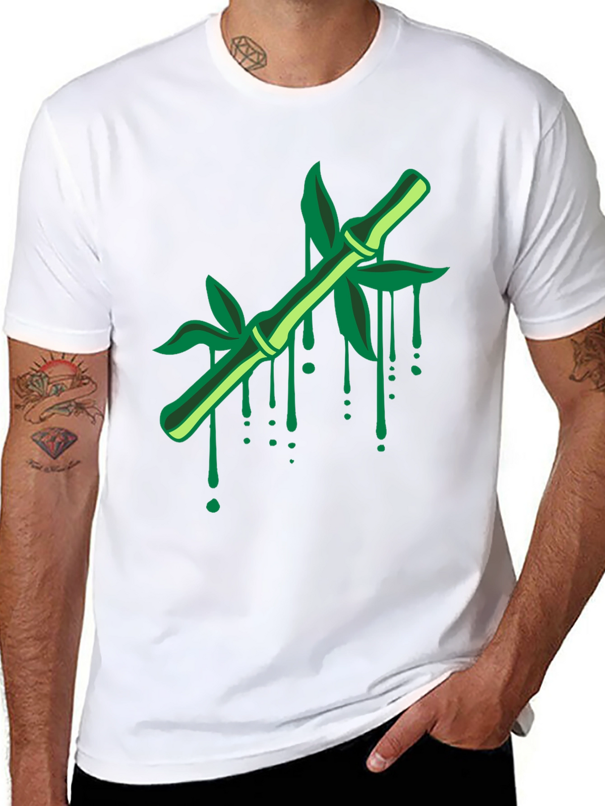 Bamboo Graphic Print T-Shirt