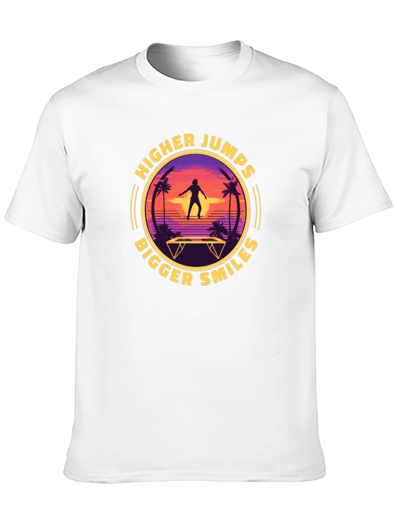 Higher Jumps Bigger Smiles Black Graphic Tee