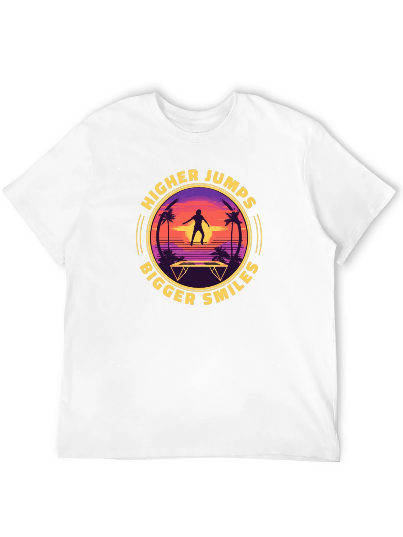 Higher Jumps Bigger Smiles Black Graphic Tee