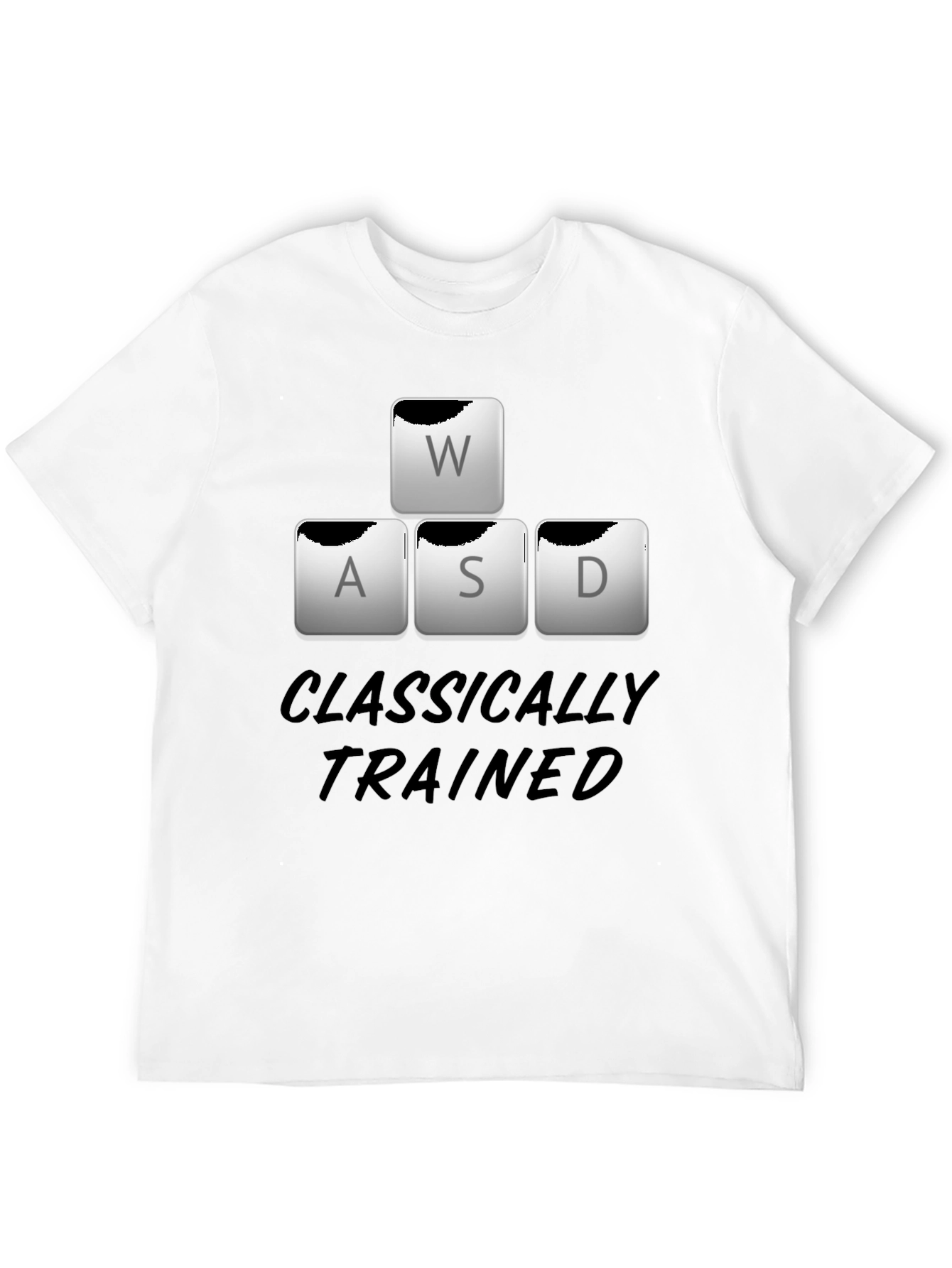 Classically Trained WASD Gaming T-Shirt - Black