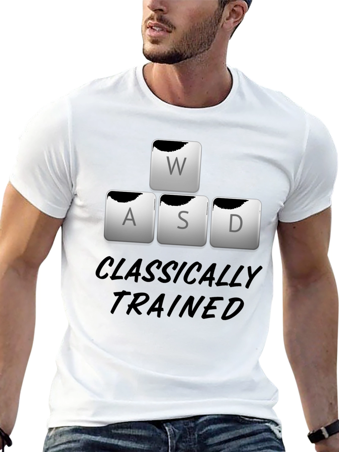 Classically Trained WASD Gaming T-Shirt - Black