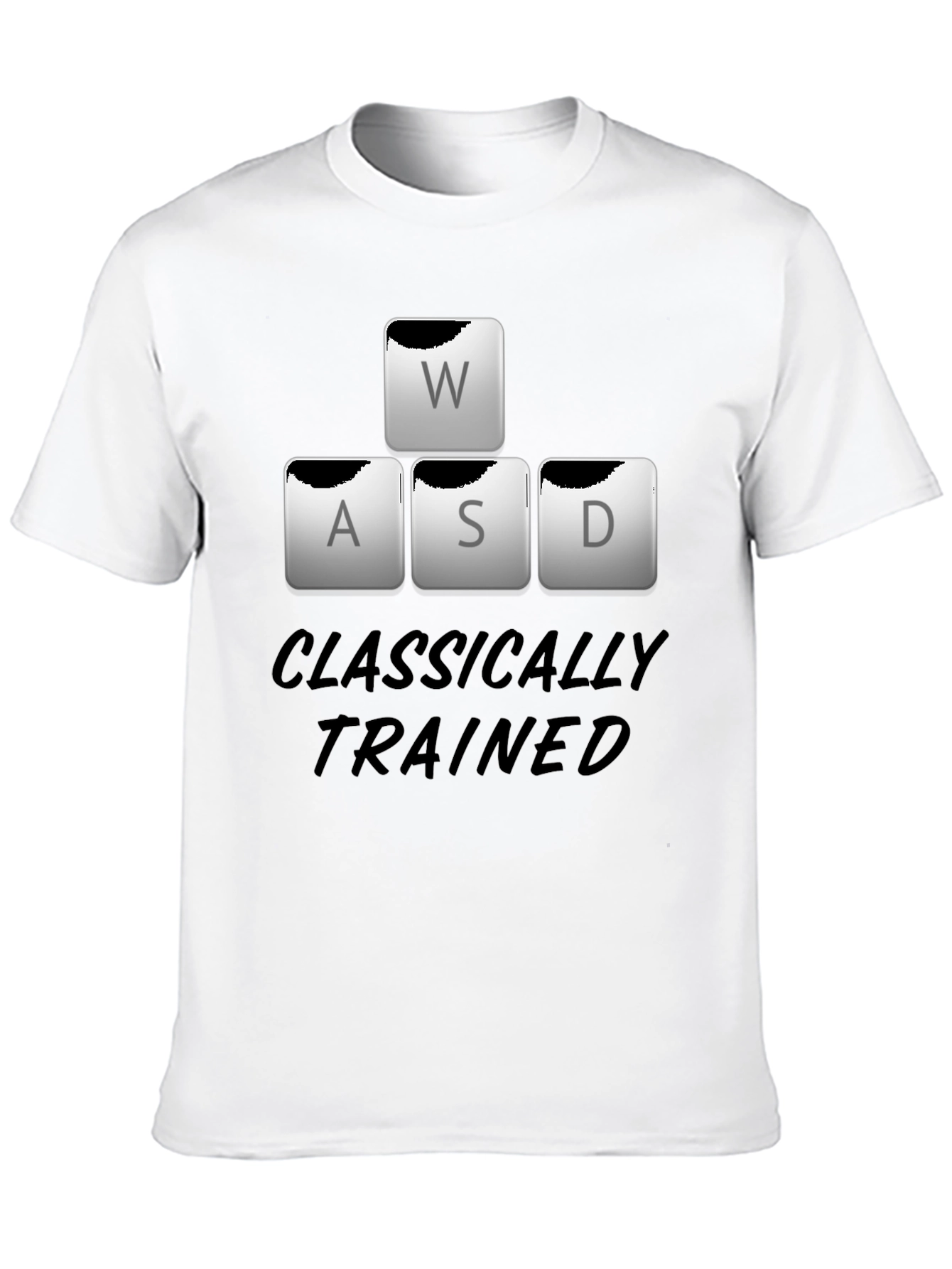 Classically Trained WASD Gaming T-Shirt - Black