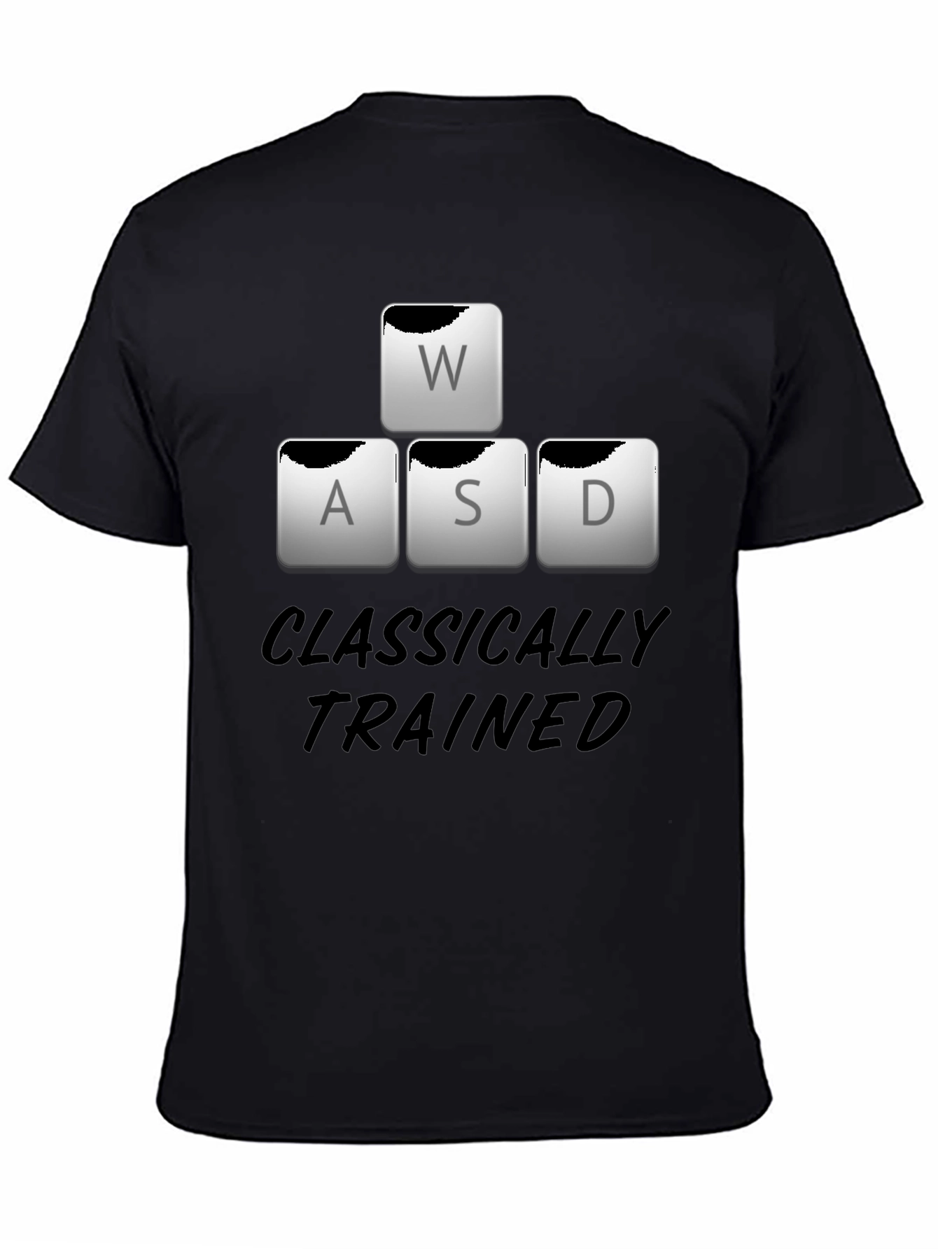 Classically Trained WASD Gaming T-Shirt - Black