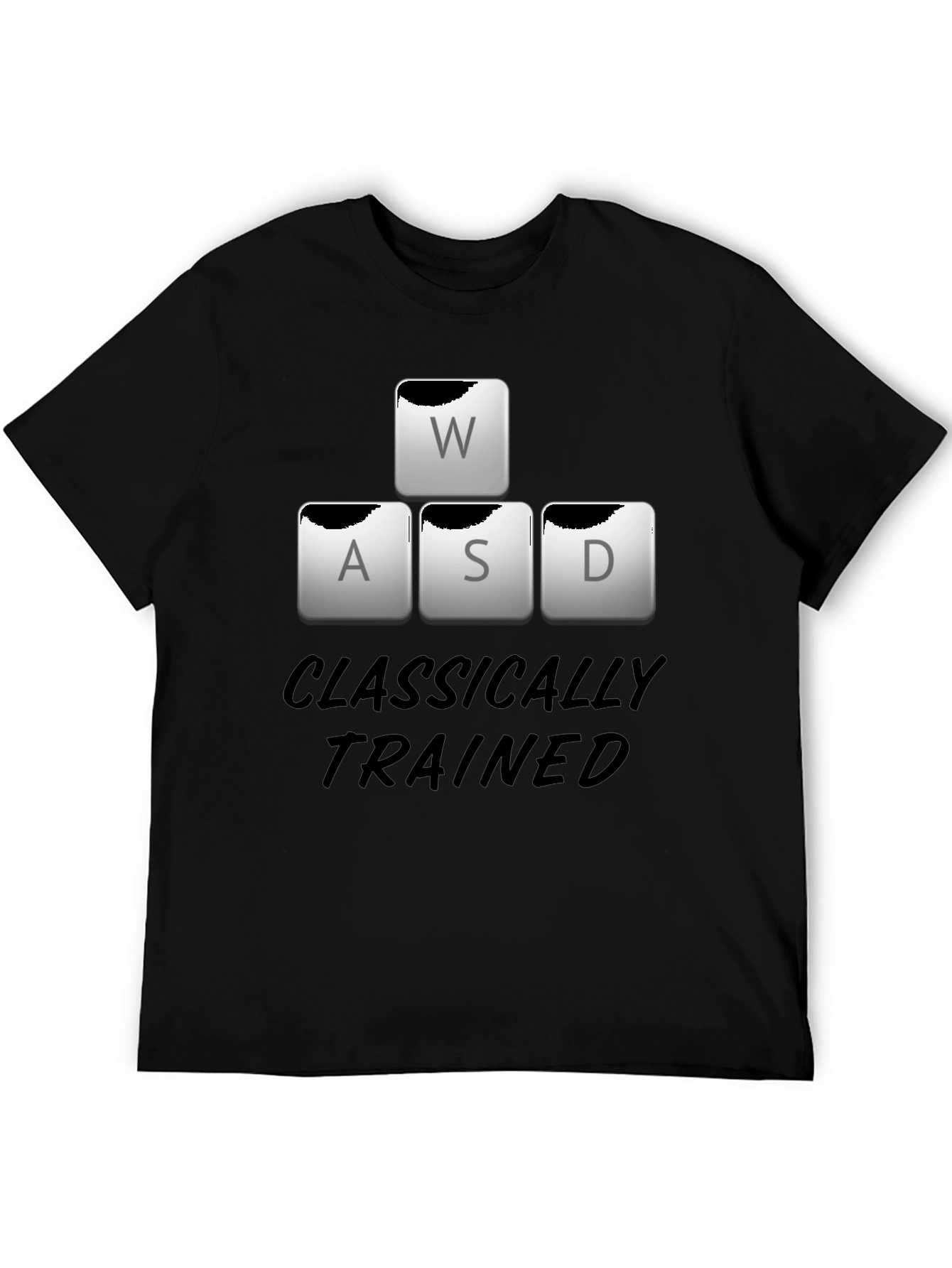 Classically Trained WASD Gaming T-Shirt - Black