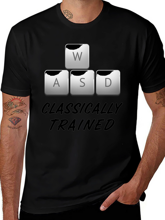 Classically Trained WASD Gaming T-Shirt - Black