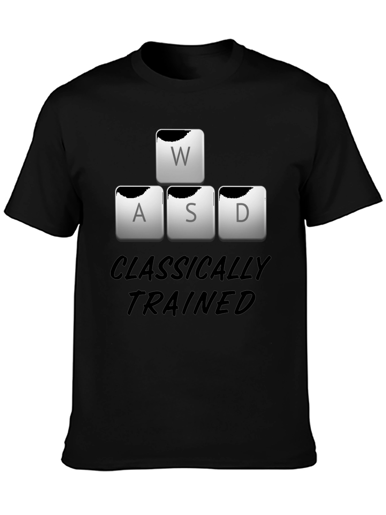 Classically Trained WASD Gaming T-Shirt - Black