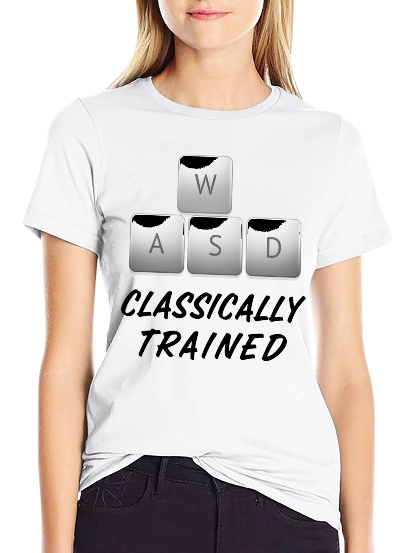 Classically Trained WASD Gaming T-Shirt - Black