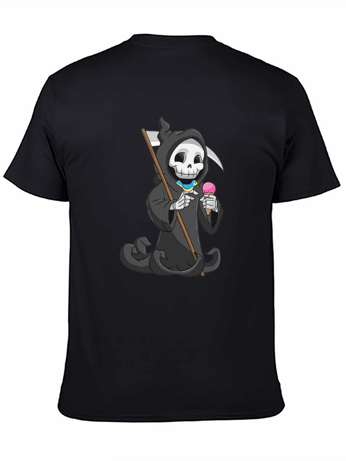 Grim Reaper Ice Cream T-Shirt - Funny Skeleton Tee
