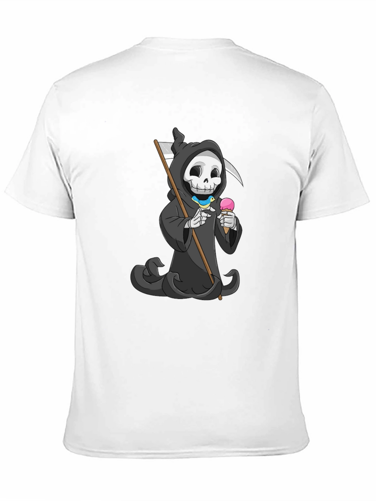 Grim Reaper Ice Cream T-Shirt - Funny Skeleton Tee