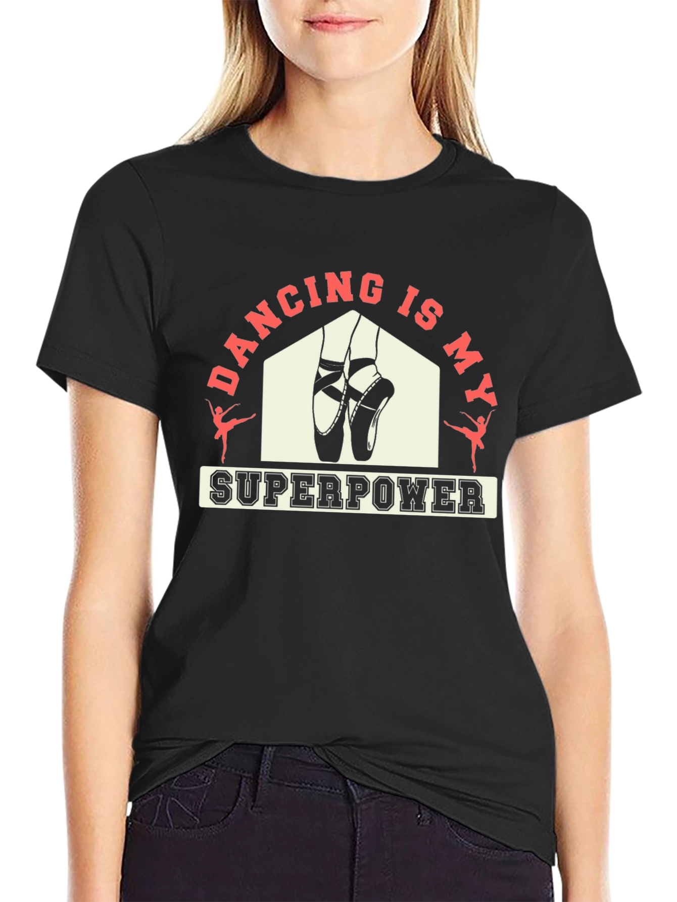 Dancing Is My Superpower Black T-Shirt
