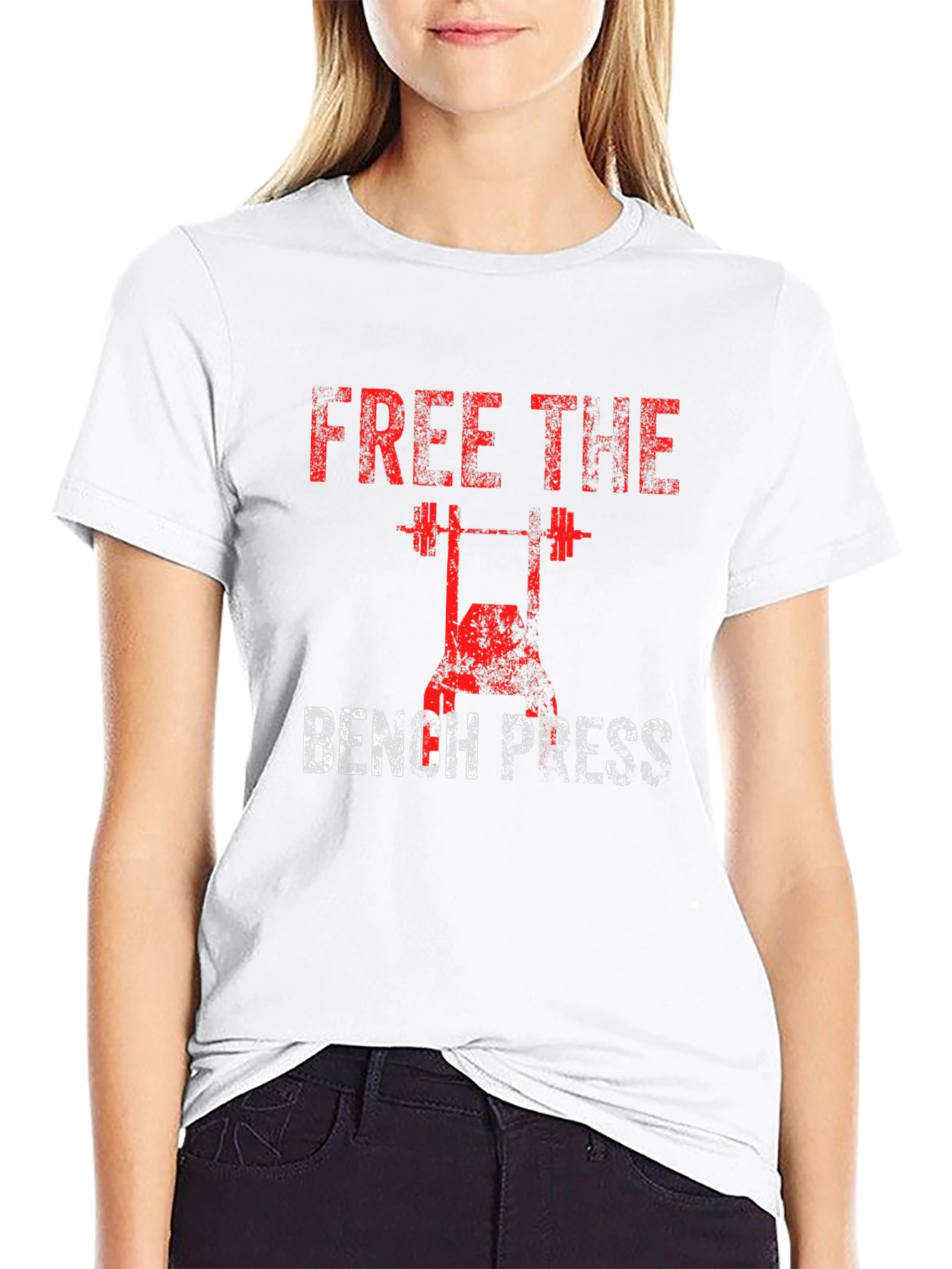 Free the Bench Press Black T-Shirt