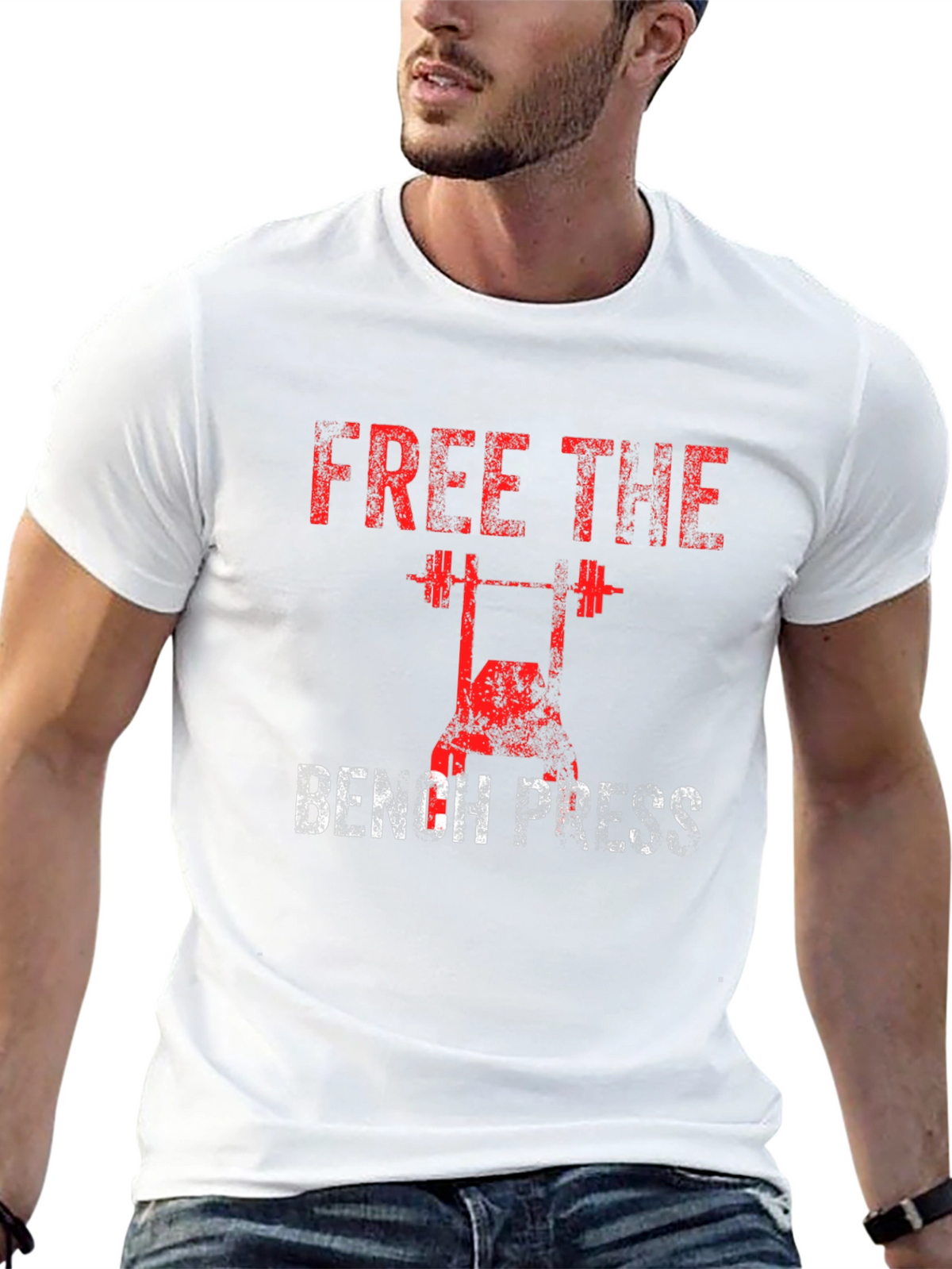 Free the Bench Press Black T-Shirt