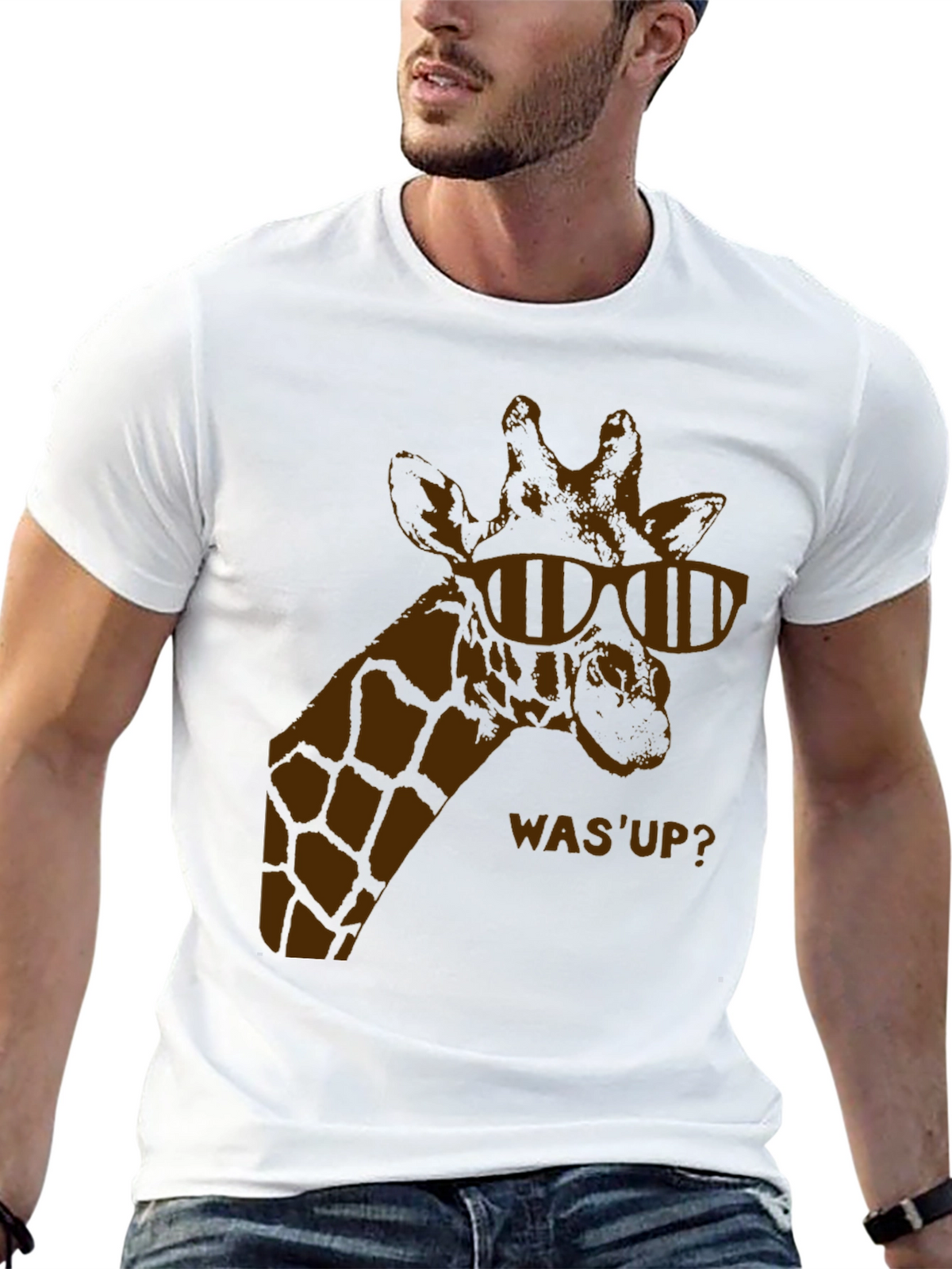 Cool Giraffe Tee - Mens Black T-Shirt