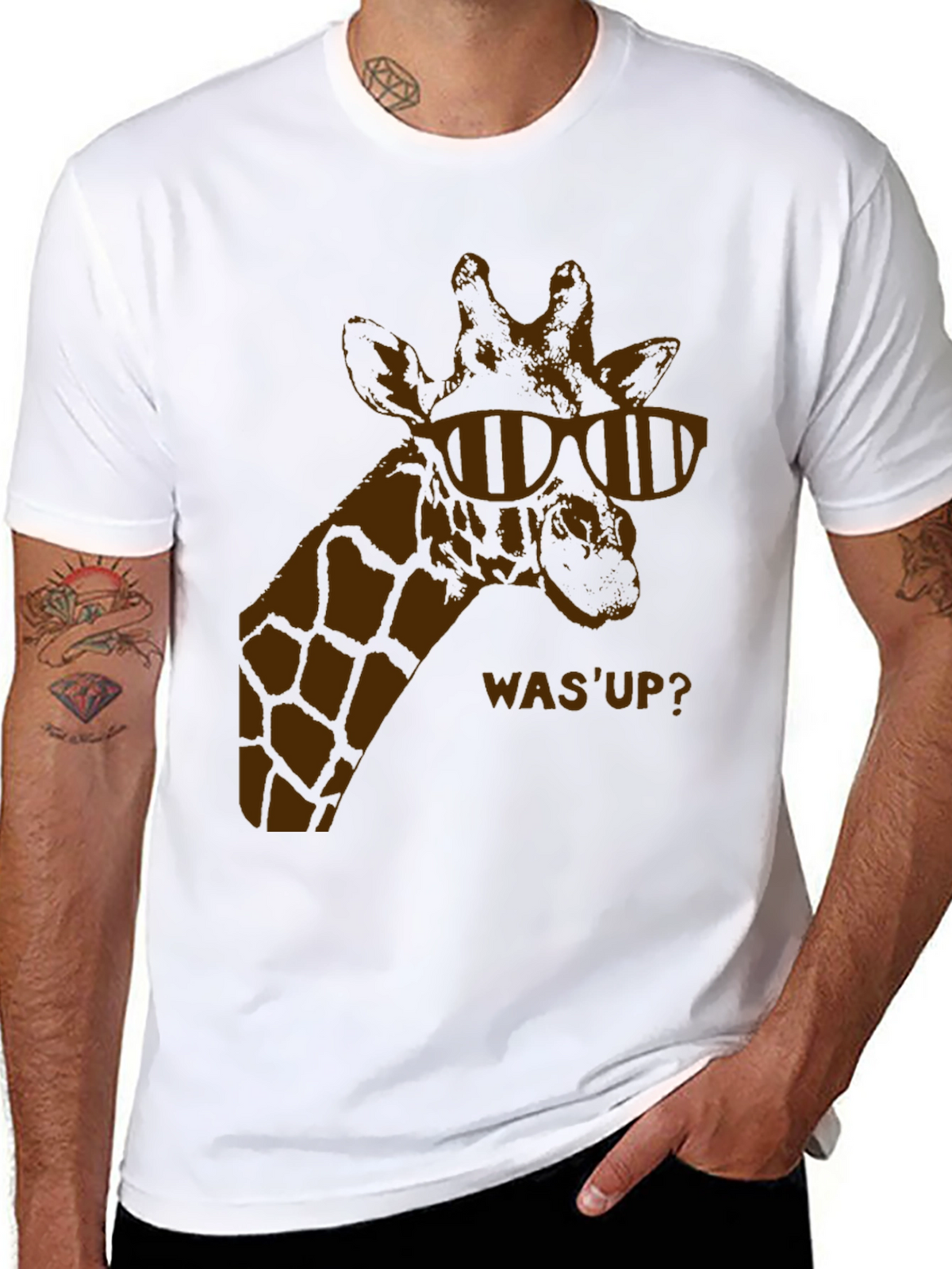 Cool Giraffe Tee - Mens Black T-Shirt