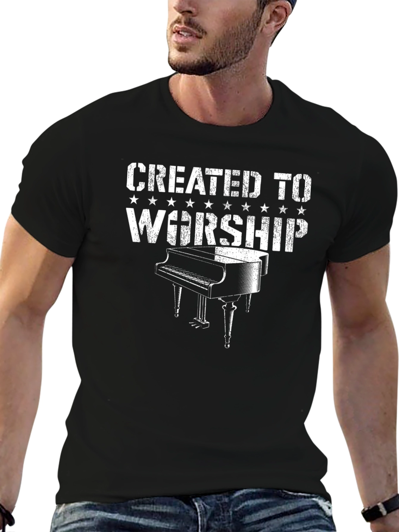 Created to Worship Piano Graphic T-Shirt