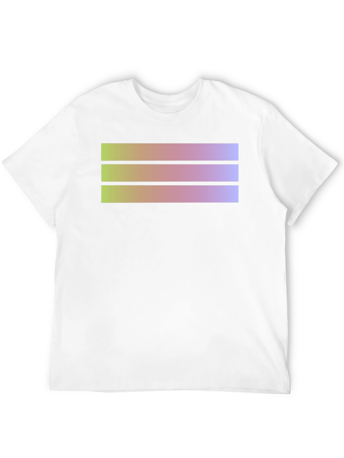 Gradient Stripe Graphic Black T-Shirt