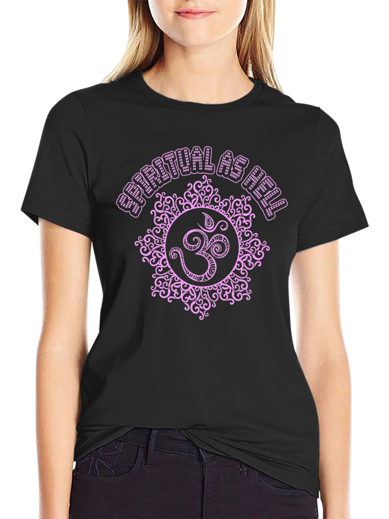 Spiritual As Hell Black T-Shirt