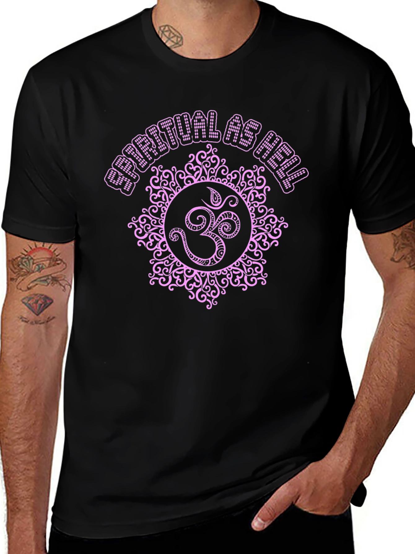 Spiritual As Hell Black T-Shirt