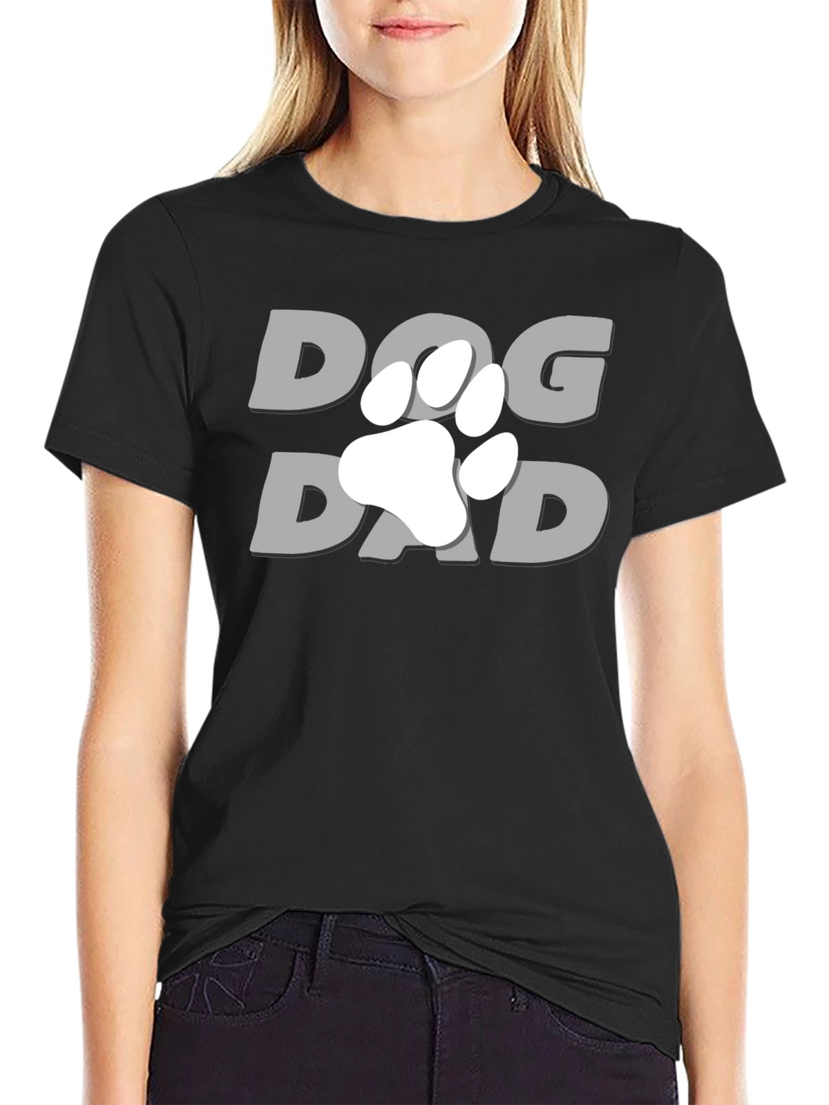 Dog Dad T-Shirt - Paw Print Graphic Tee