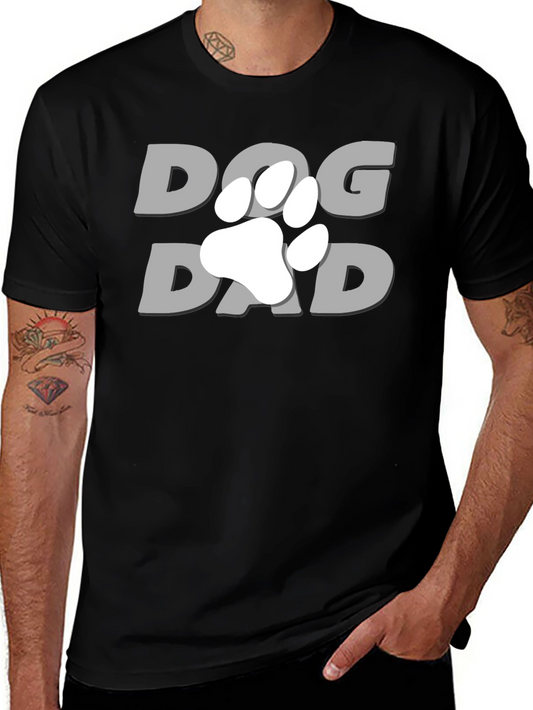 Dog Dad T-Shirt - Paw Print Graphic Tee