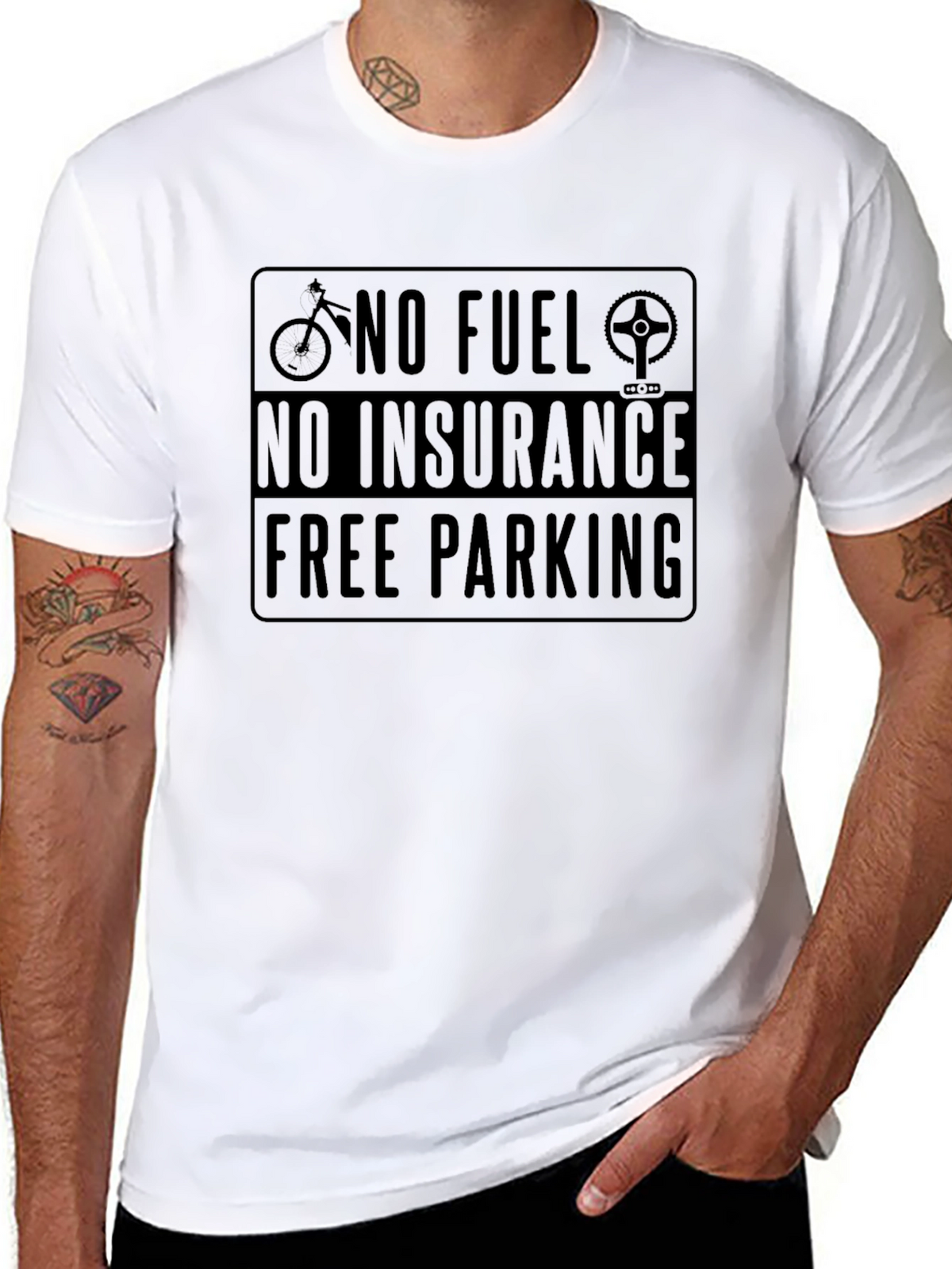 No Fuel No Insurance Free Parking T-Shirt