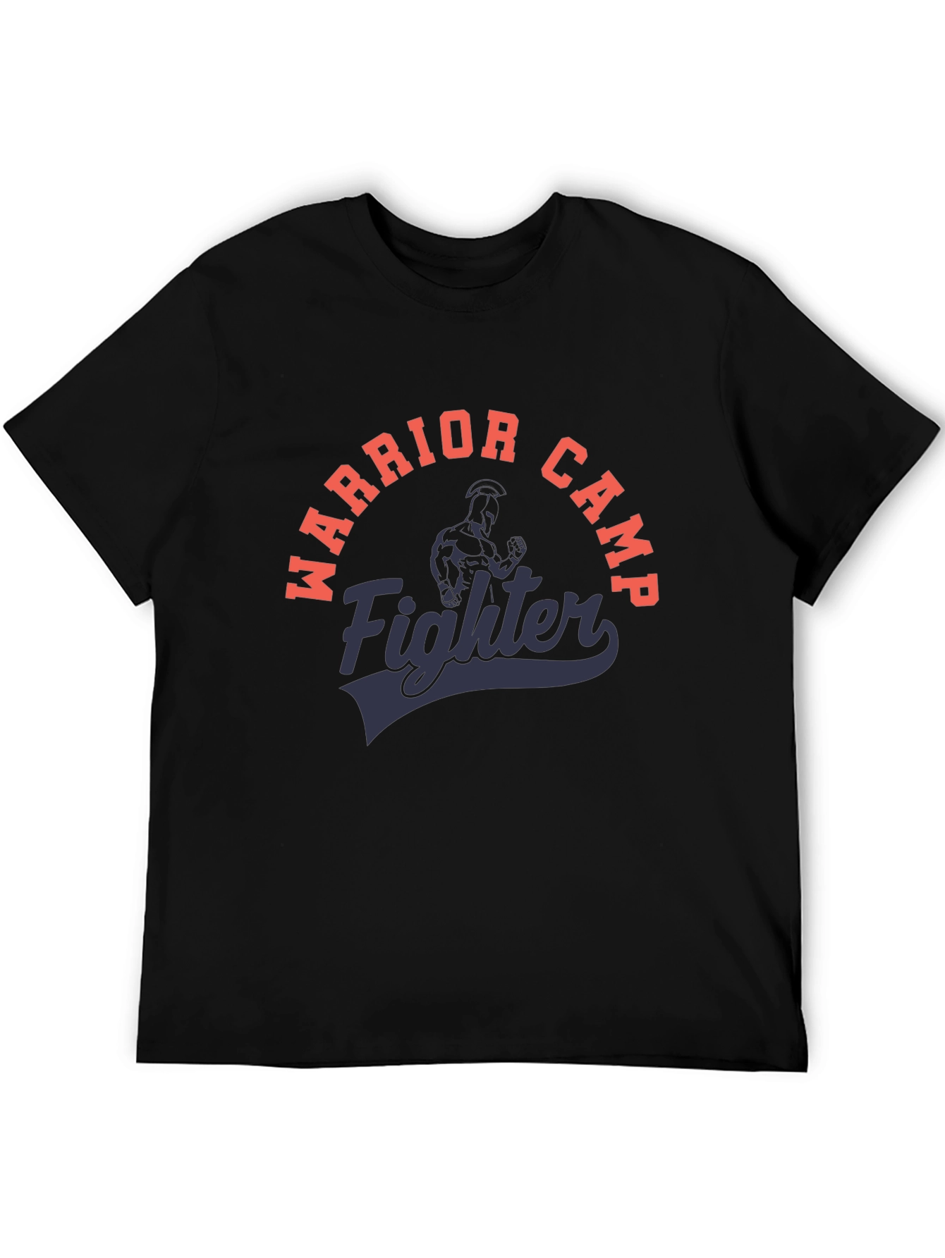 Warrior Camp Fighter Black Graphic T-Shirt