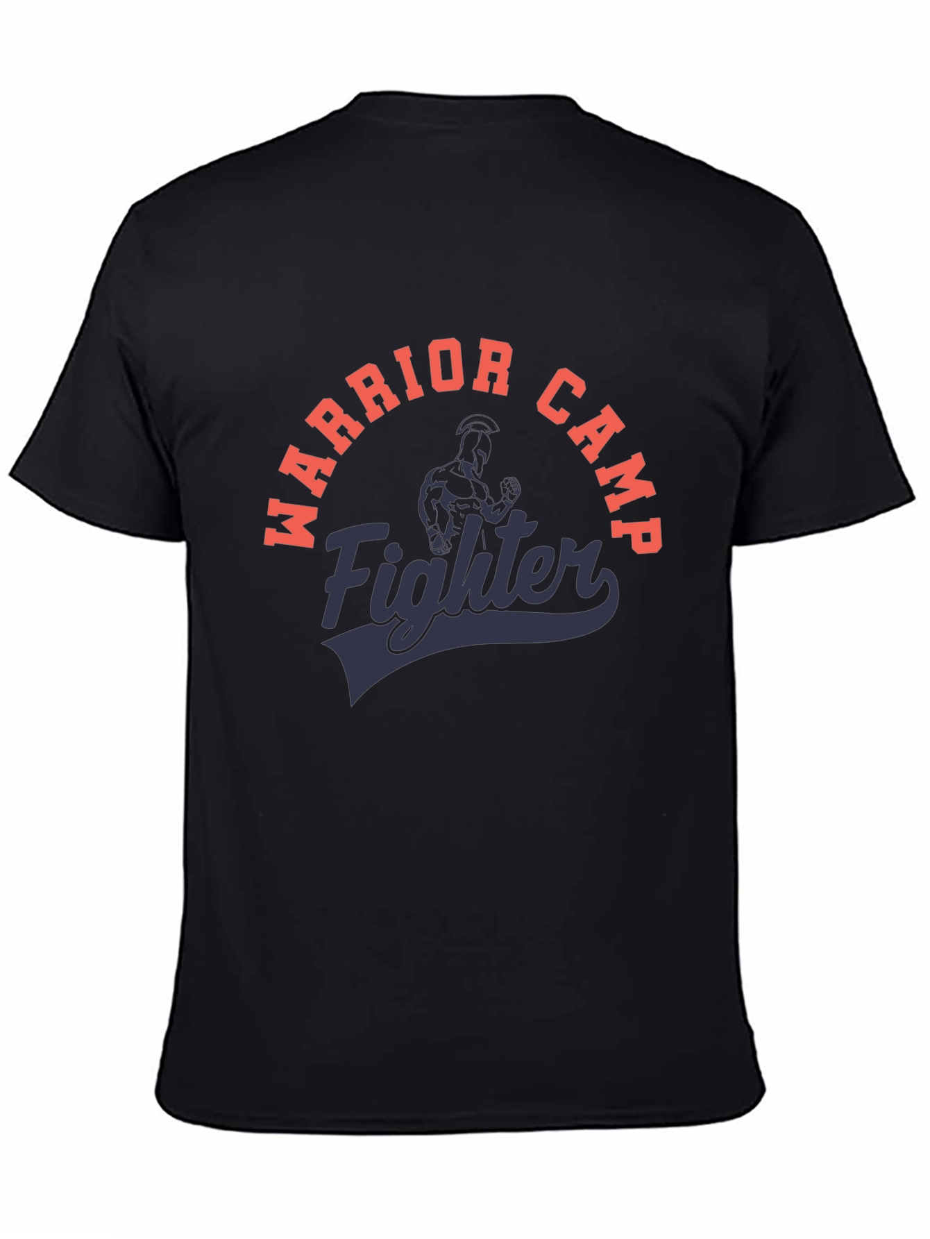 Warrior Camp Fighter Black Graphic T-Shirt