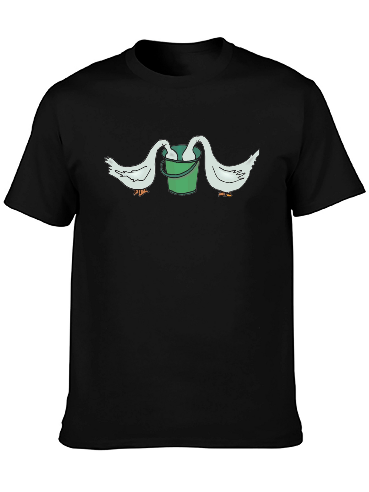 Funny Goose Bucket Graphic T-Shirt