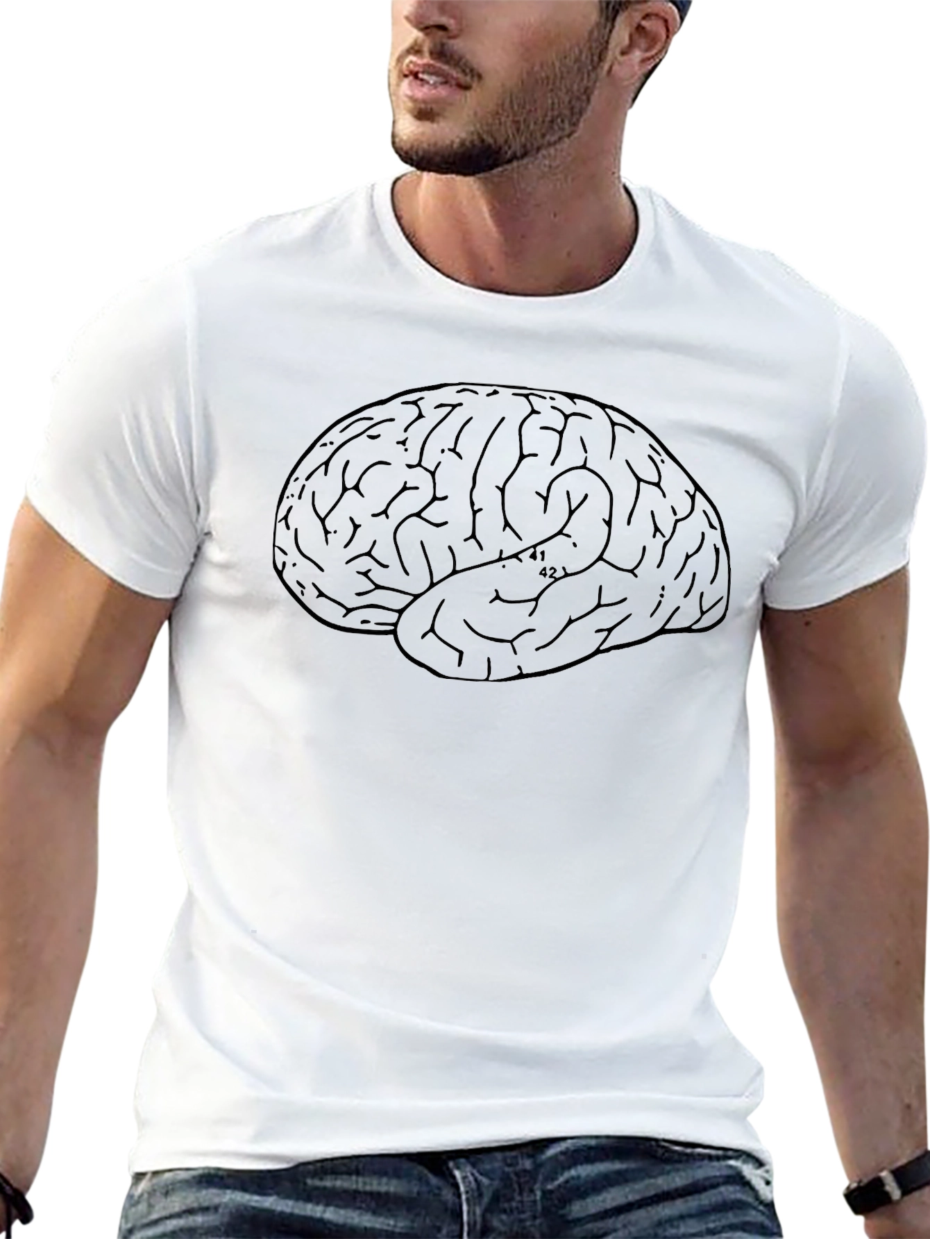 Brain Graphic Tee - Black Unisex T-Shirt