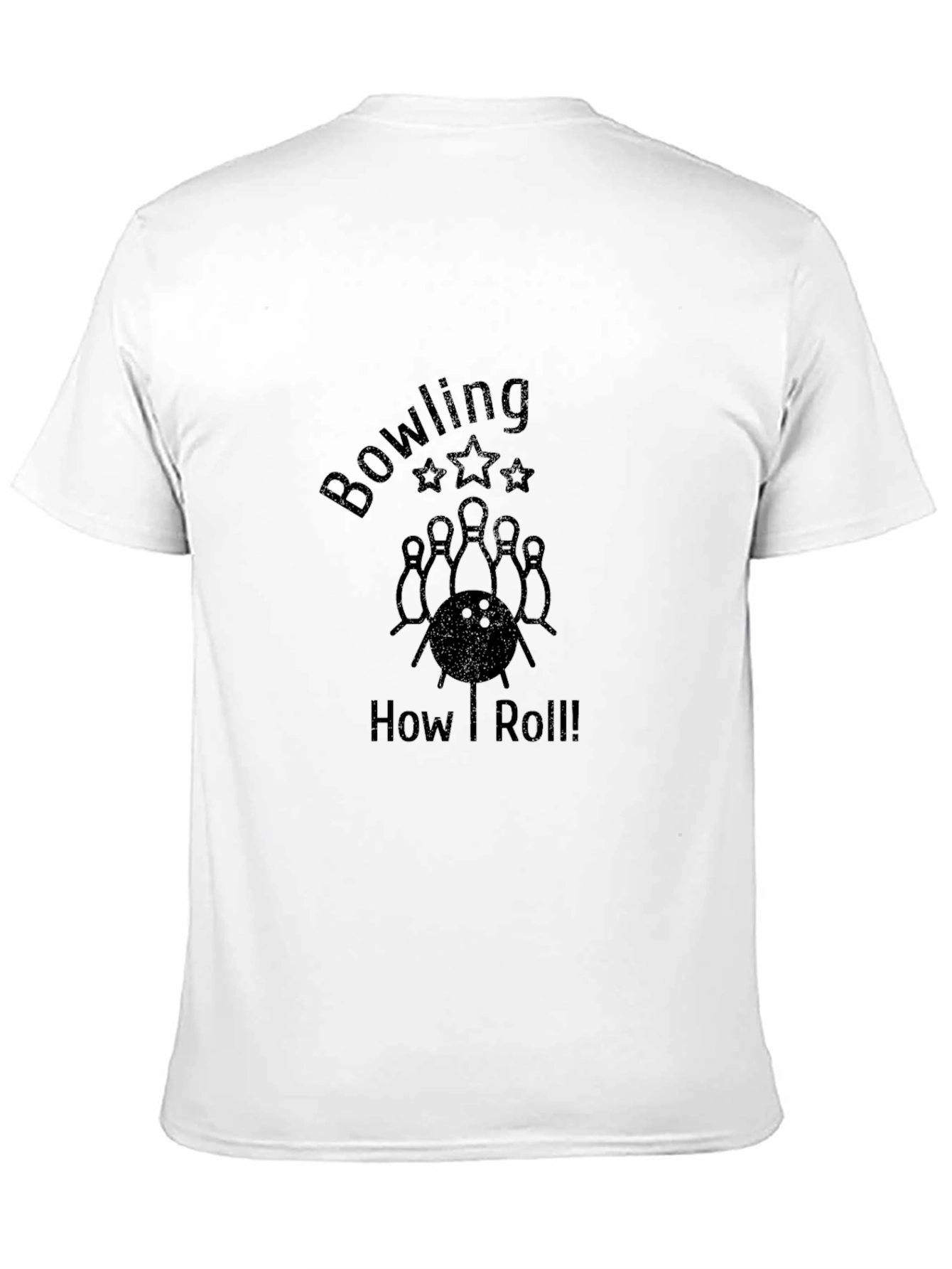 Bowling How I Roll! Mens Black Graphic Tee