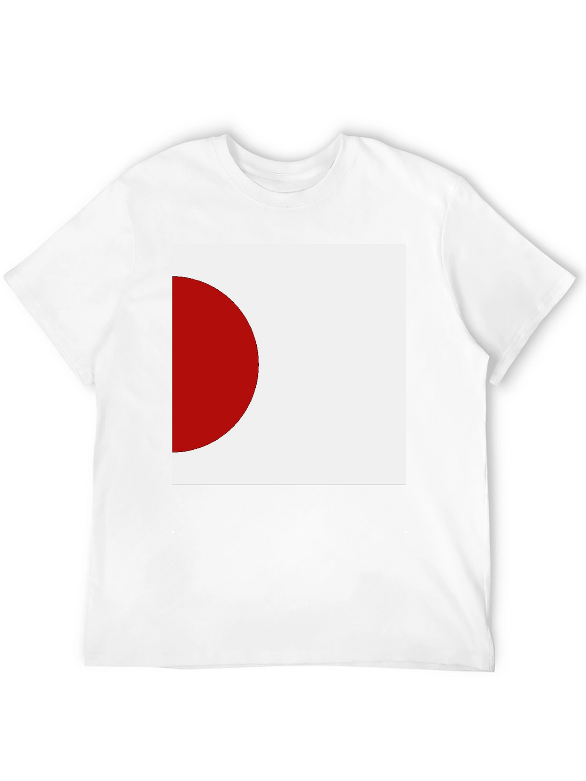 Minimalist Japan Flag Graphic Black T-Shirt