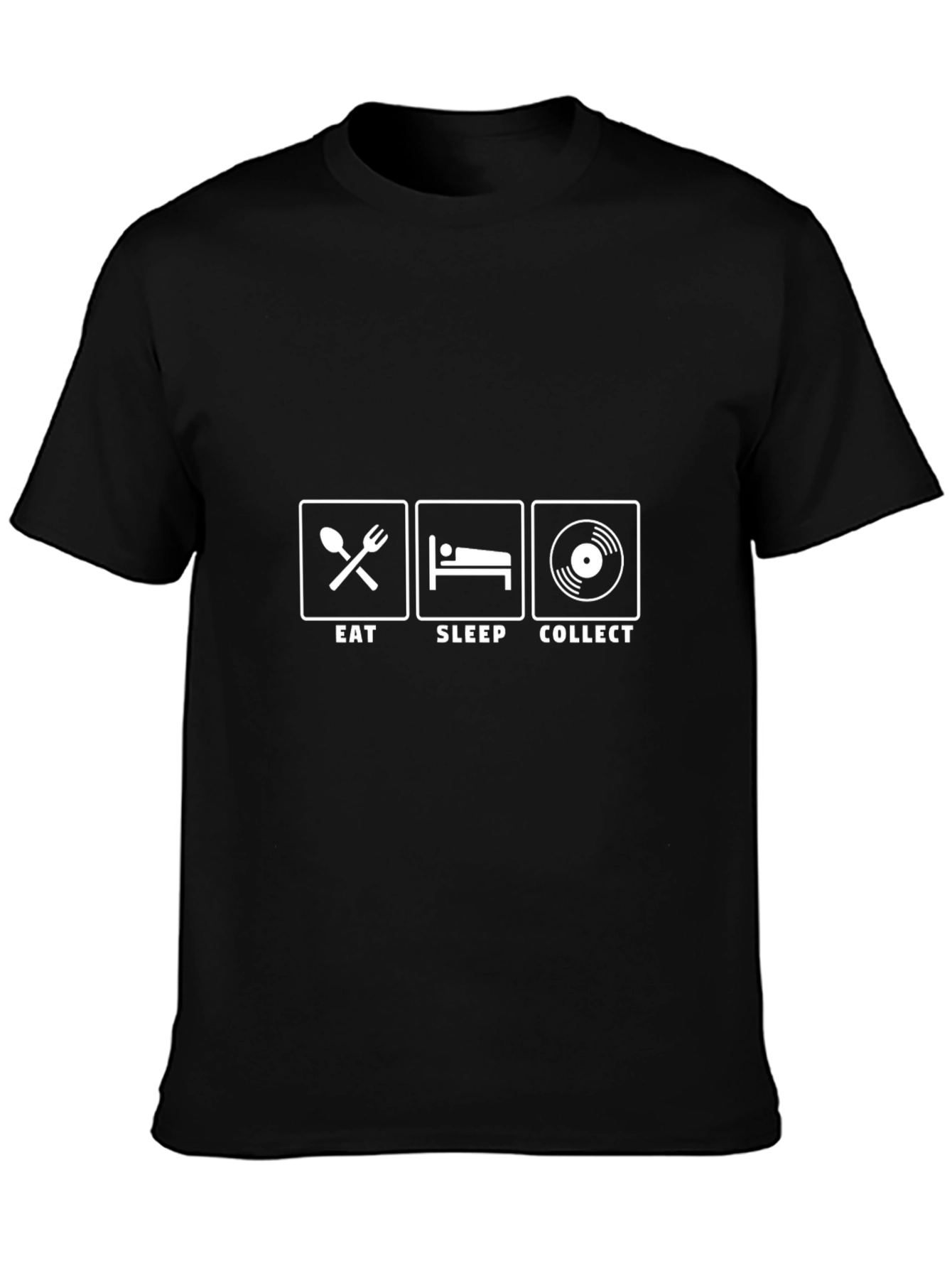Eat Sleep Collect Vinyl Record T-Shirt