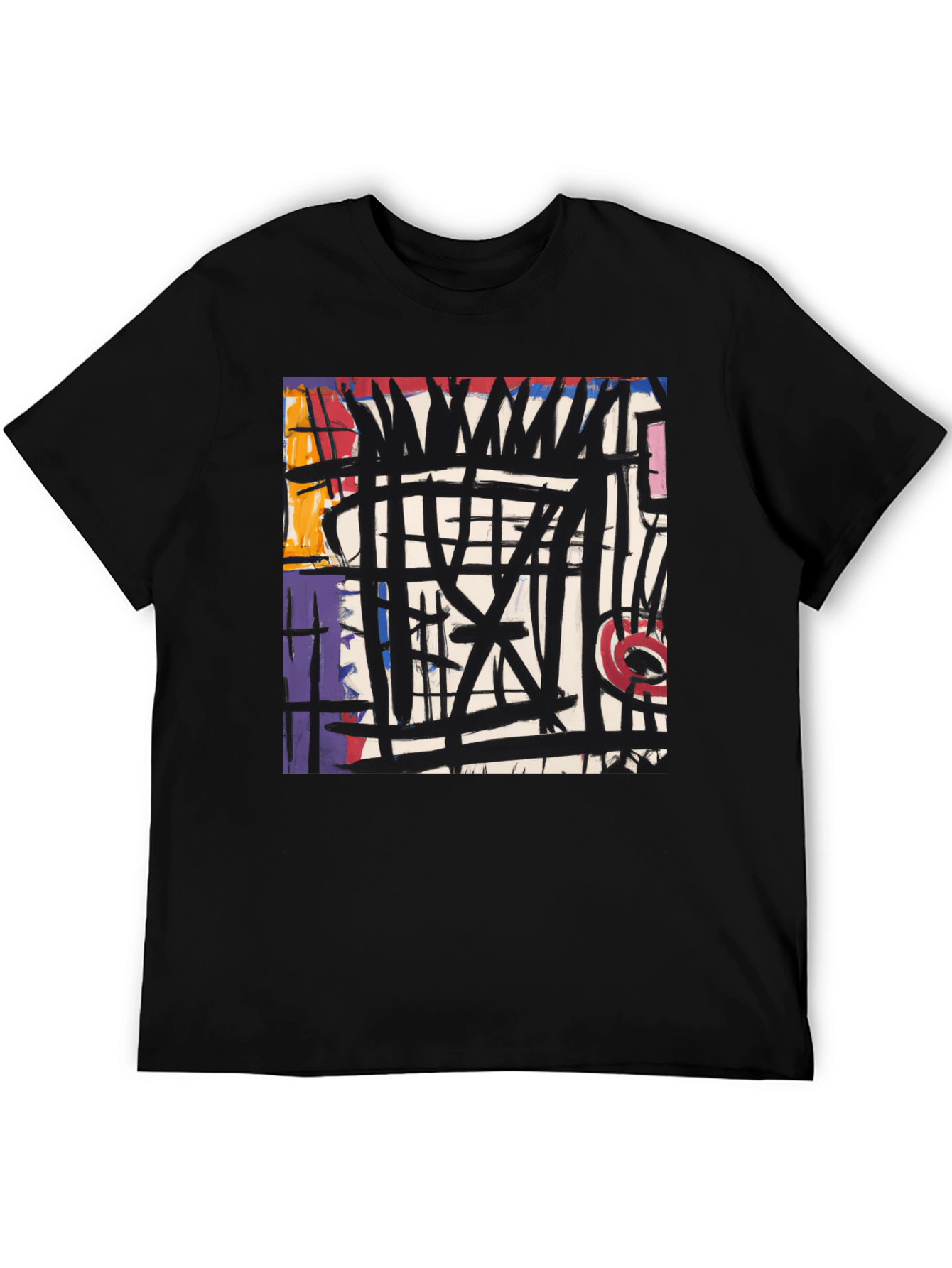Abstract Art Graphic Black T-Shirt