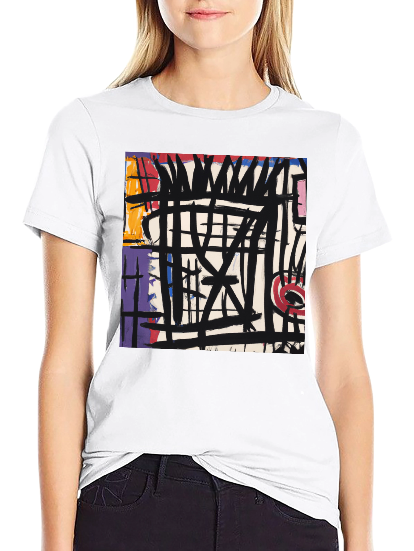 Abstract Art Graphic Black T-Shirt