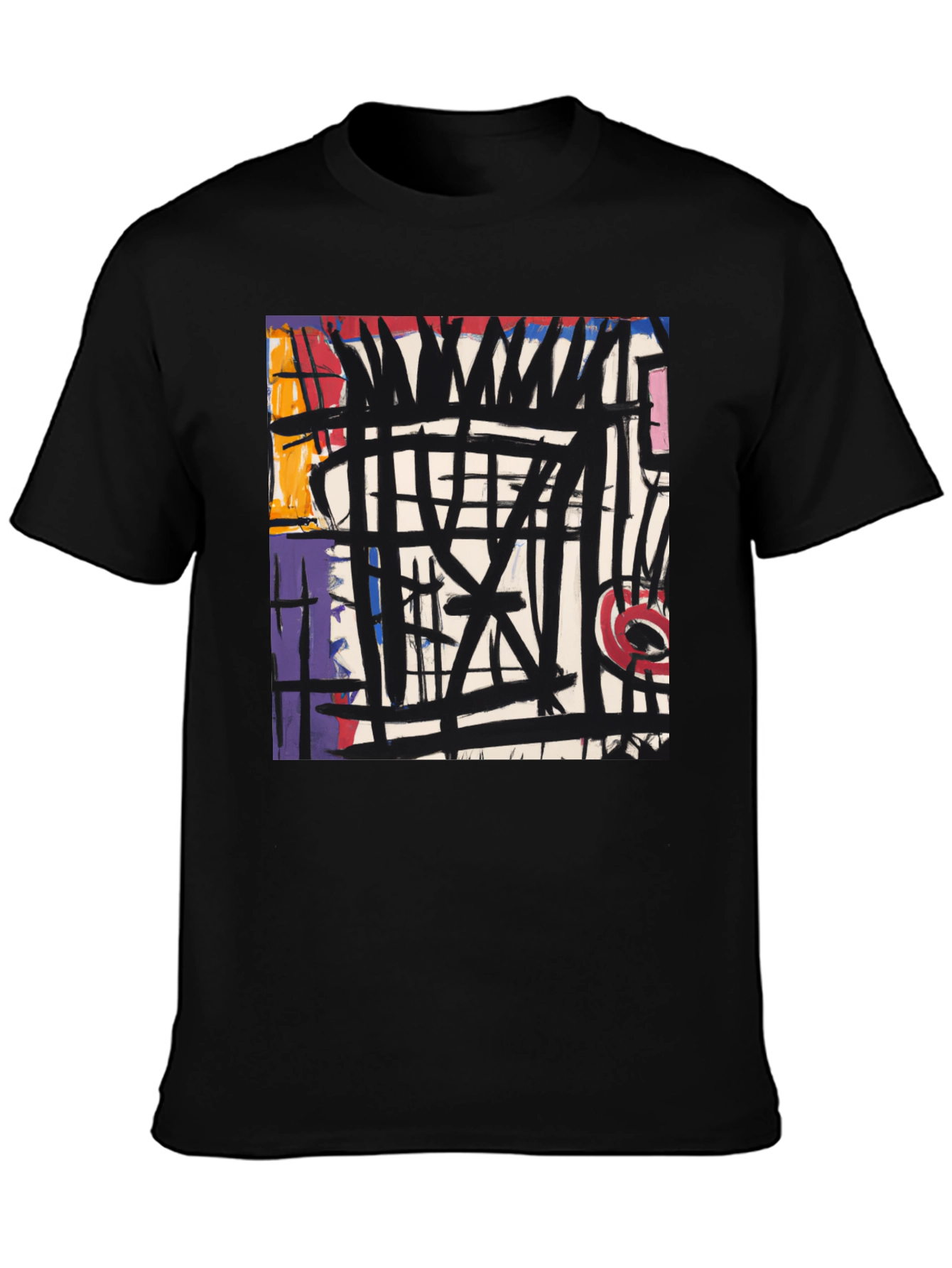Abstract Art Graphic Black T-Shirt