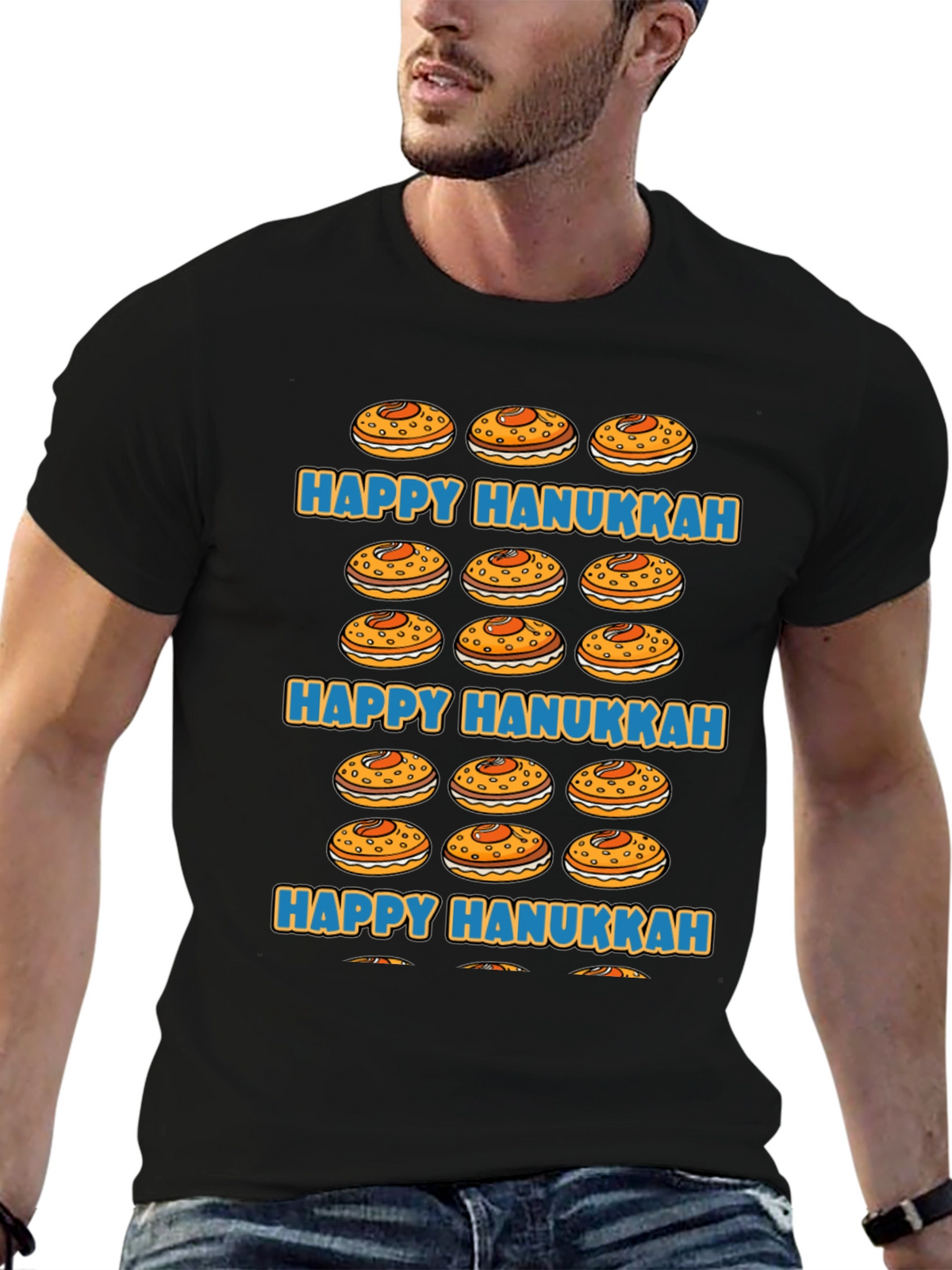 Happy Hanukkah Jelly Donut T-Shirt