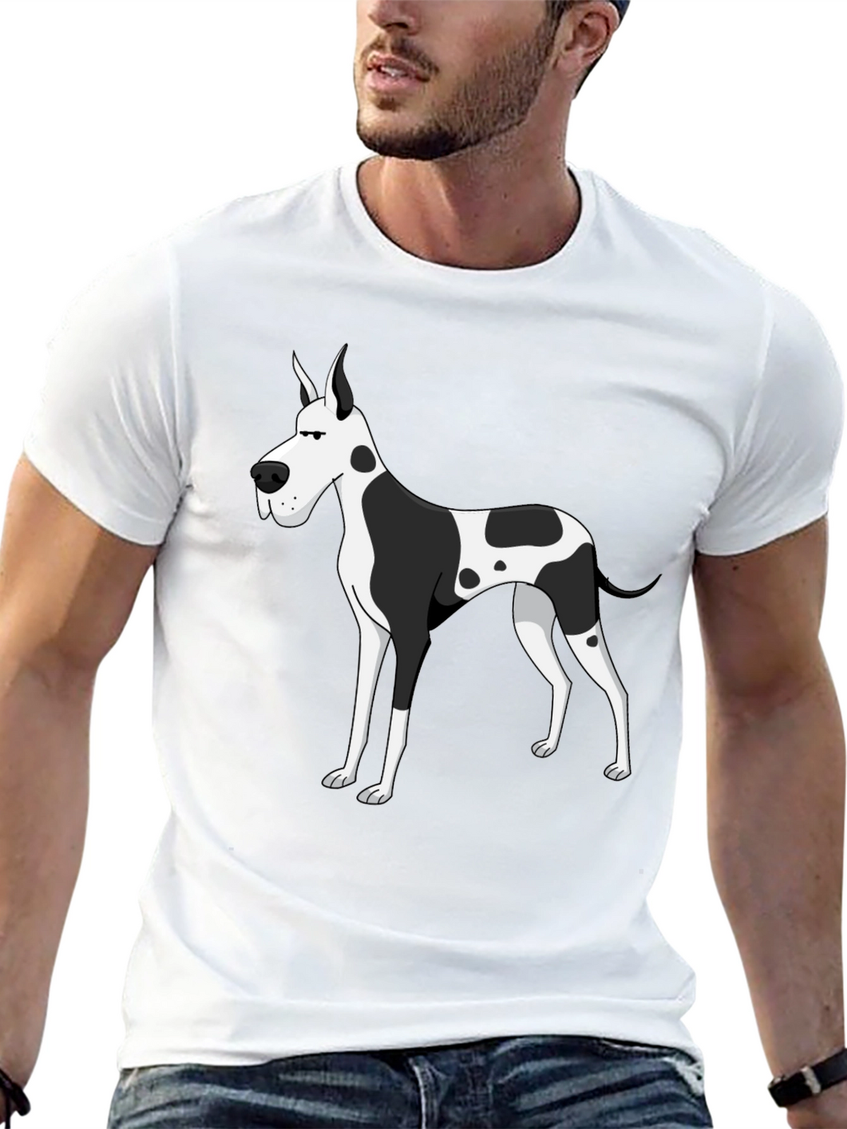 Great Dane Dog Black Graphic Tee