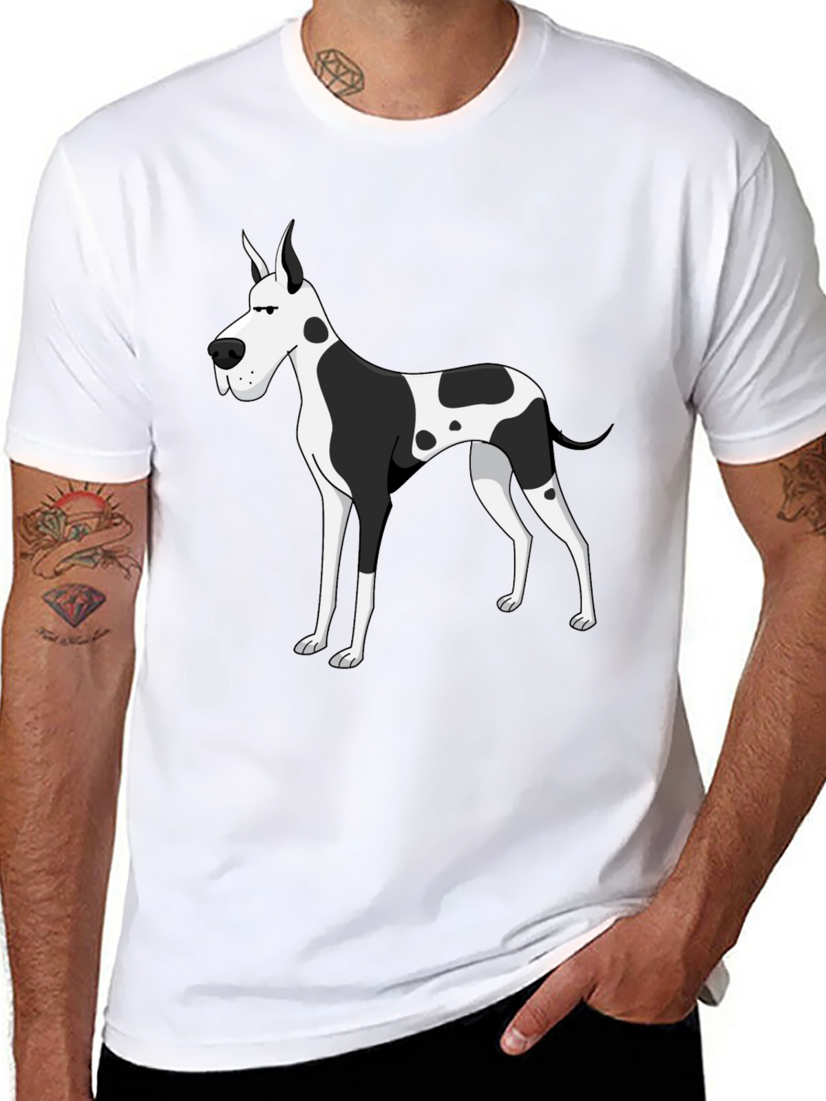 Great Dane Dog Black Graphic Tee