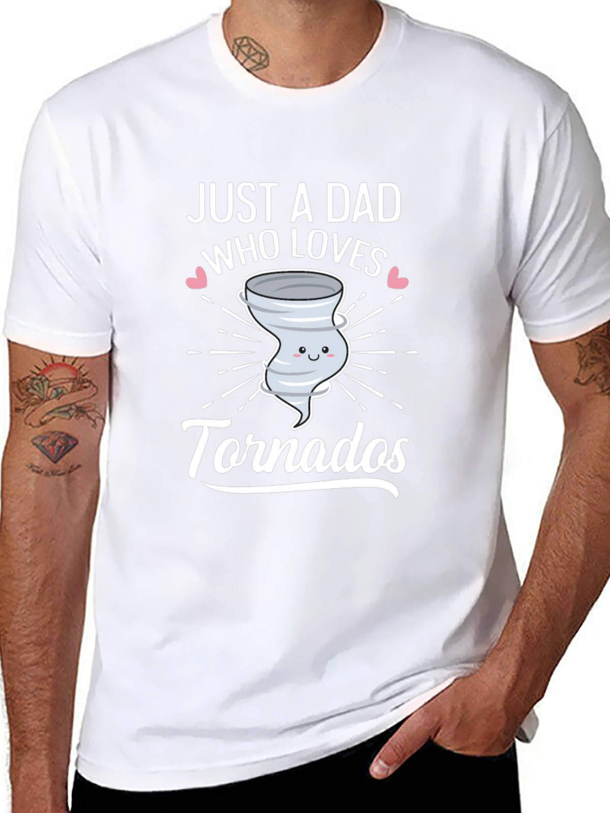 Just a Dad Who Loves Tornados T-Shirt
