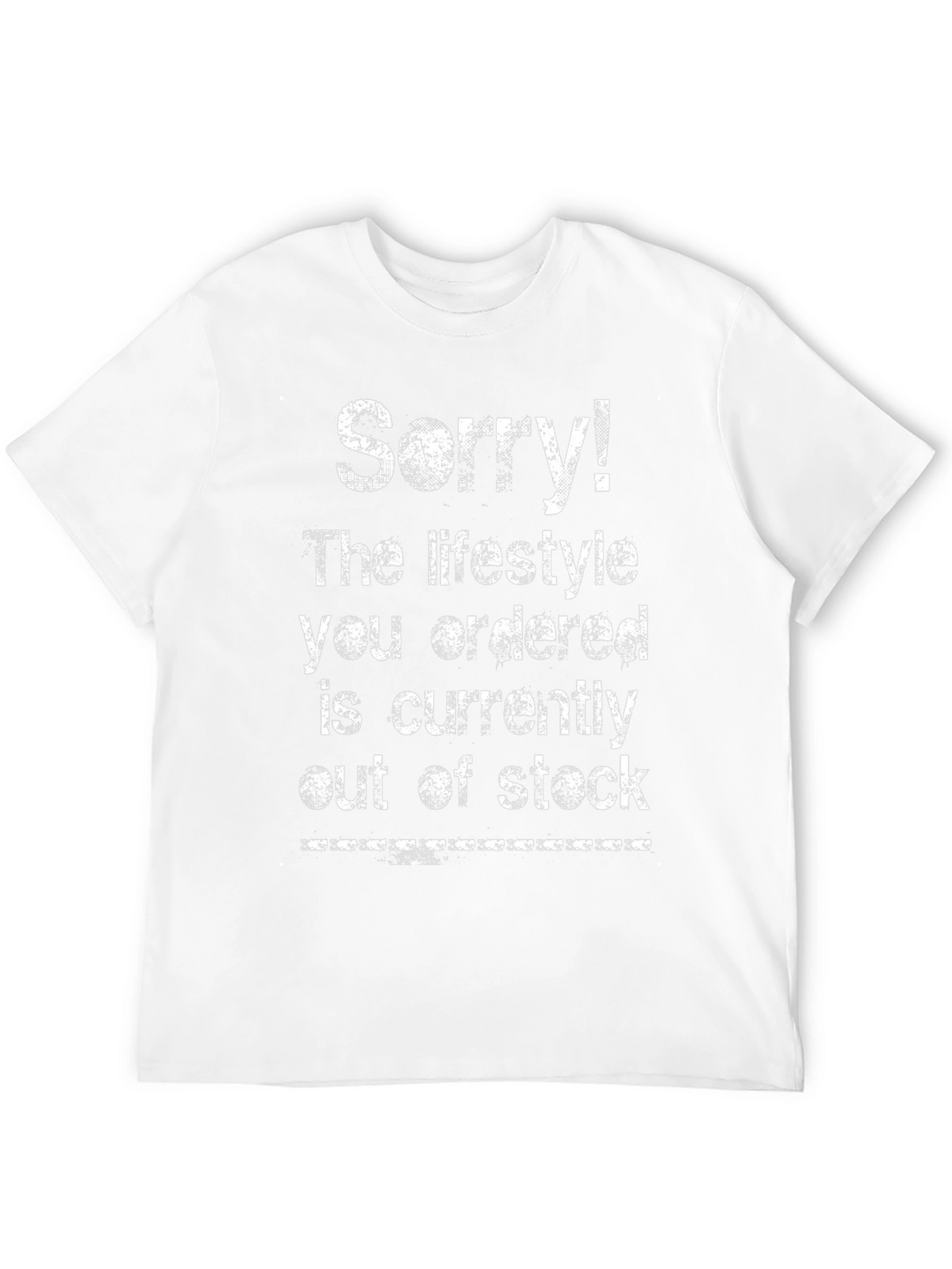 Funny Out of Stock Lifestyle Graphic T-Shirt