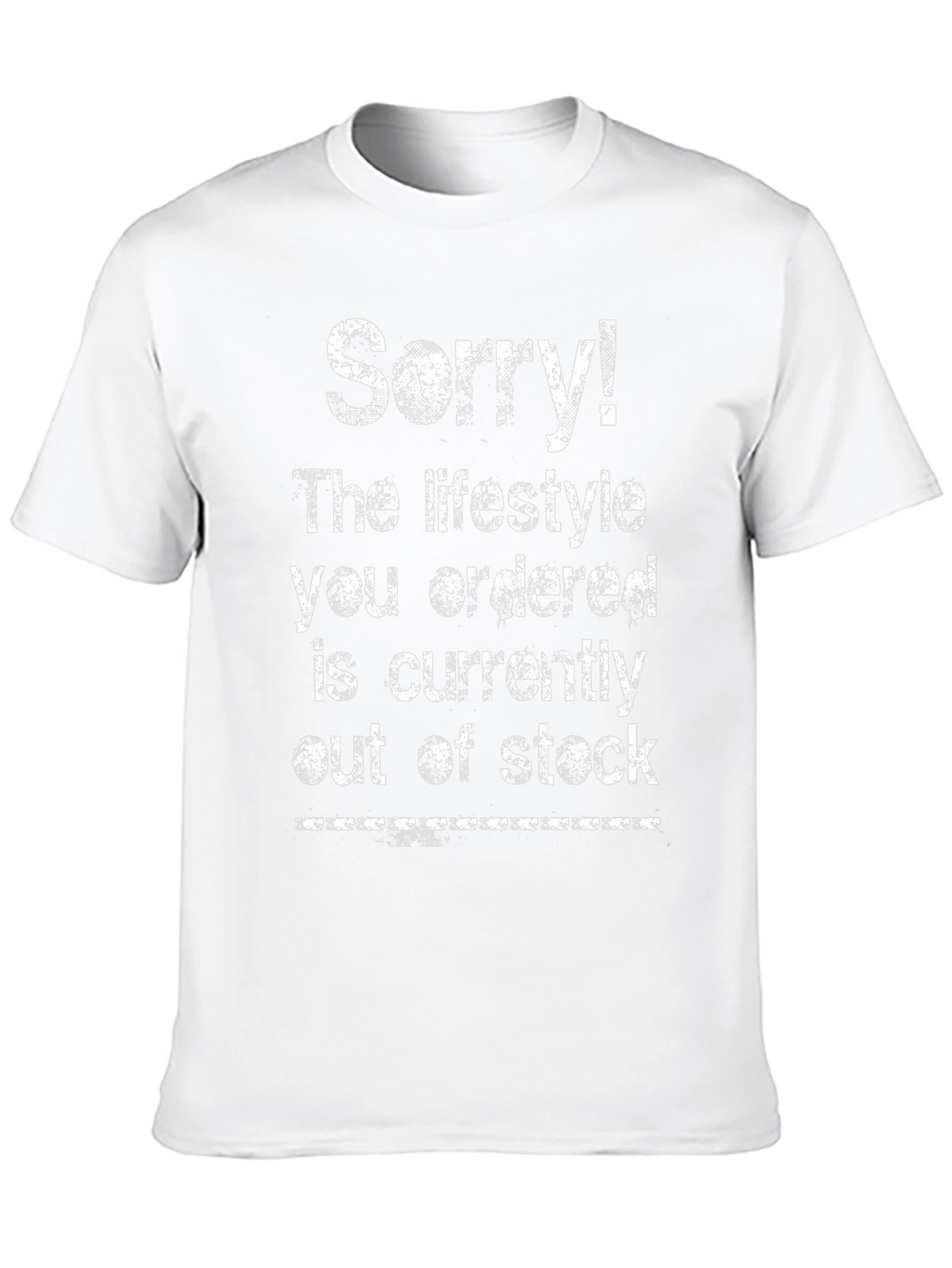 Funny Out of Stock Lifestyle Graphic T-Shirt