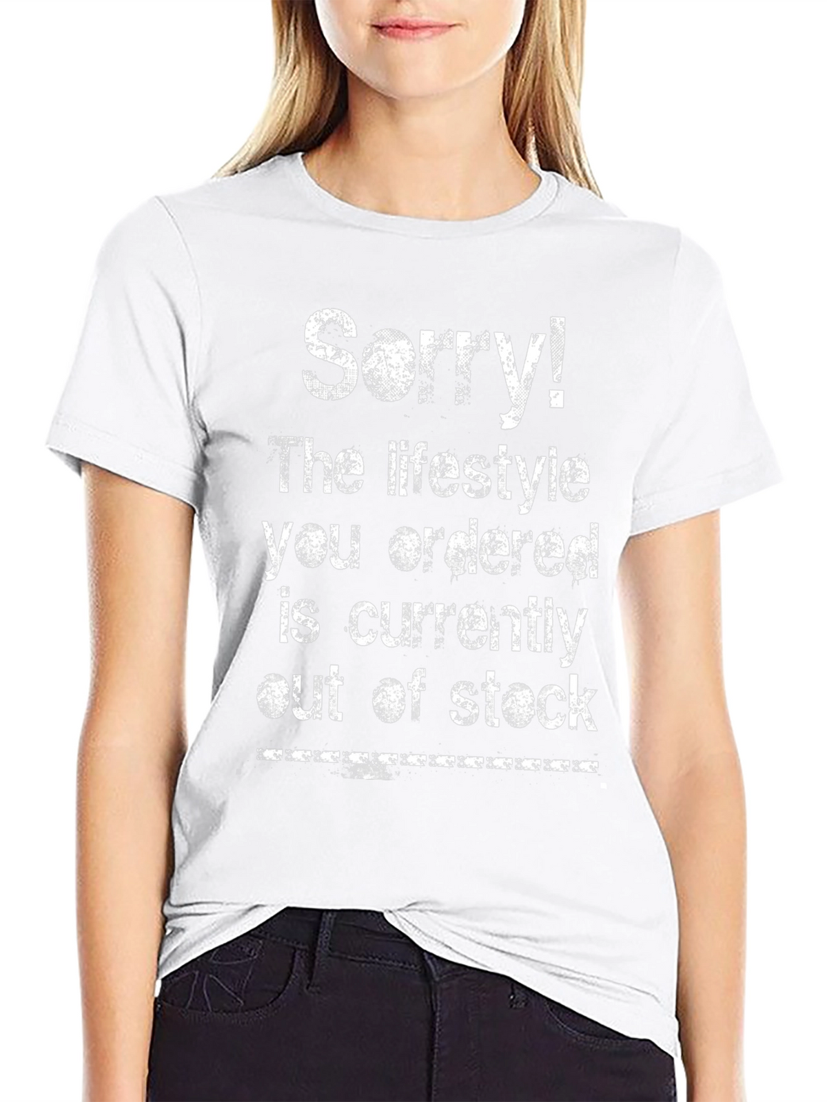 Funny Out of Stock Lifestyle Graphic T-Shirt