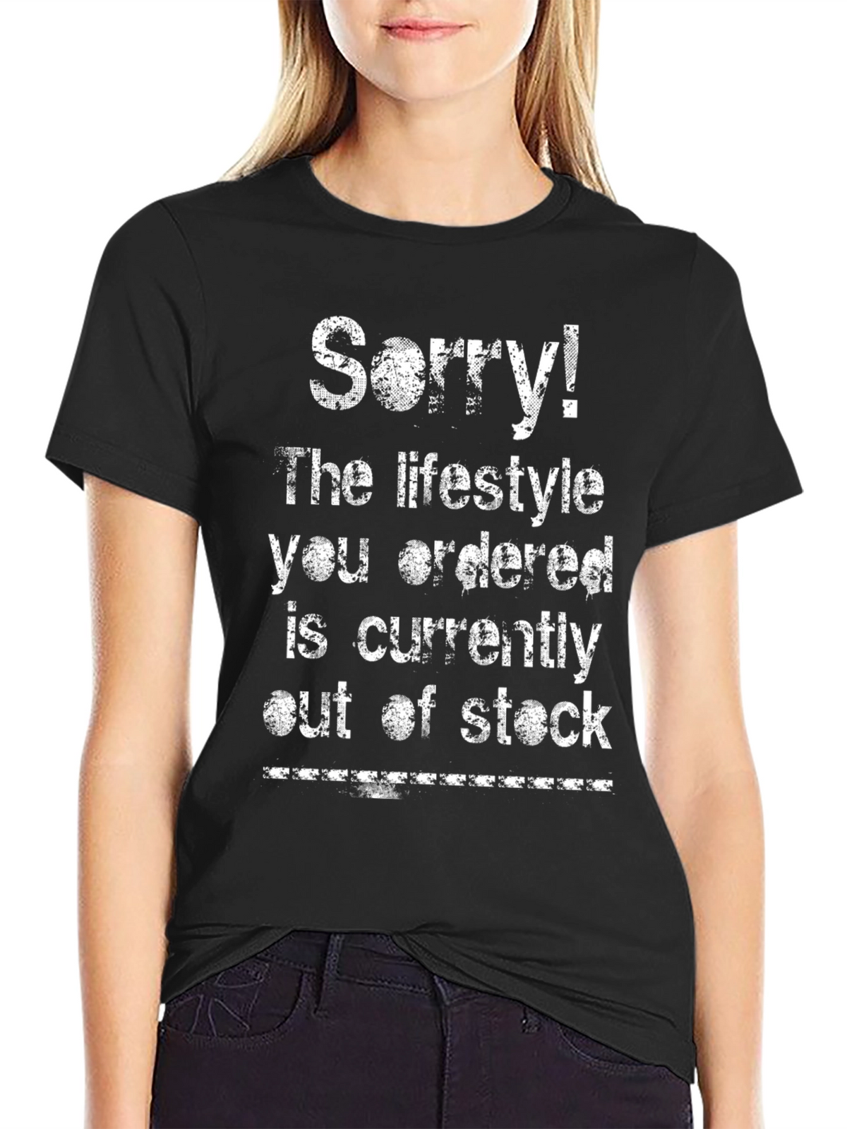 Funny Out of Stock Lifestyle Graphic T-Shirt